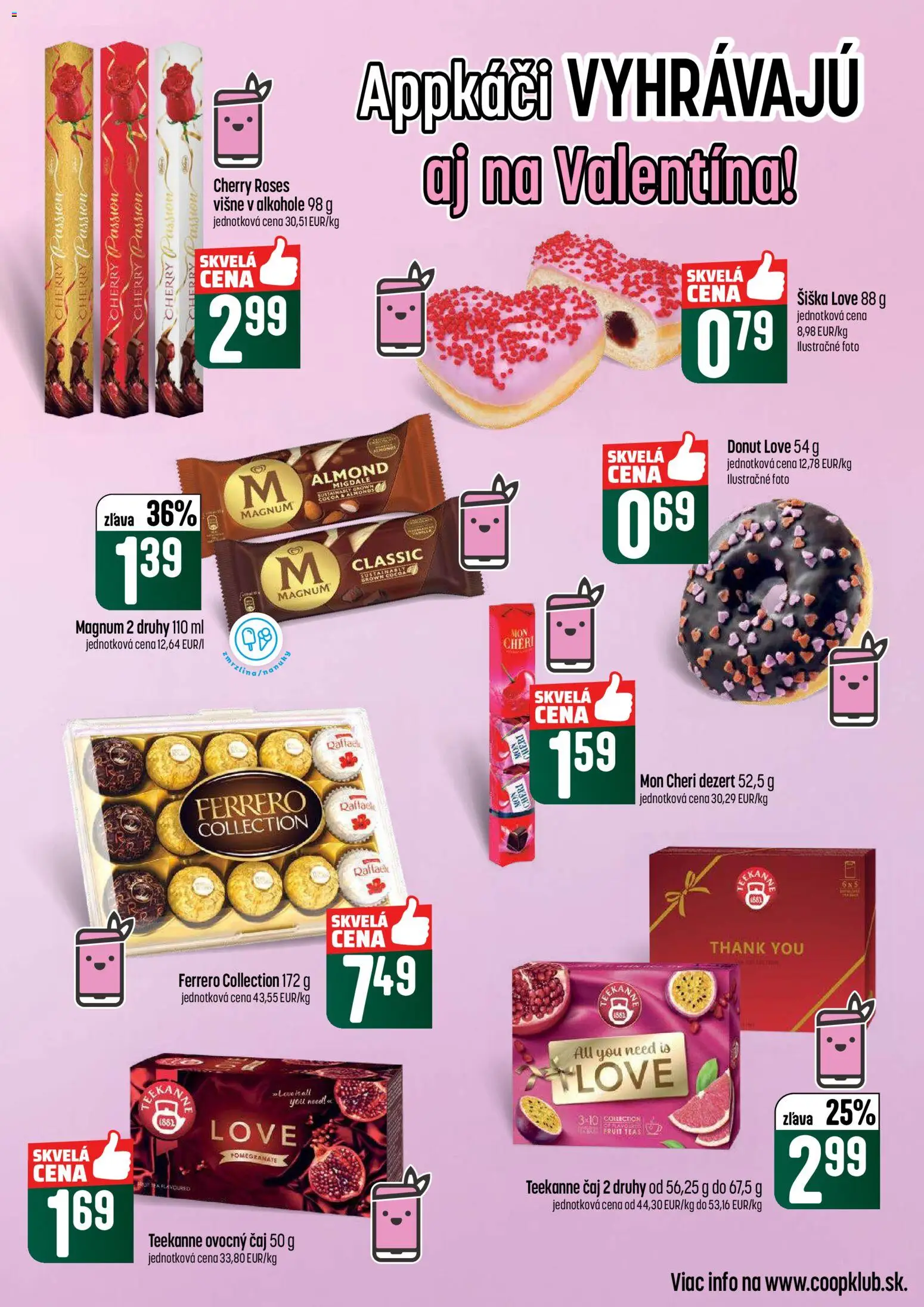 Nové COOP Jednota akcie – leták je platný od 12.02.2026 | Strana: 43 | Produkty: Čaj, Mon Chéri, Teekanne, Višne