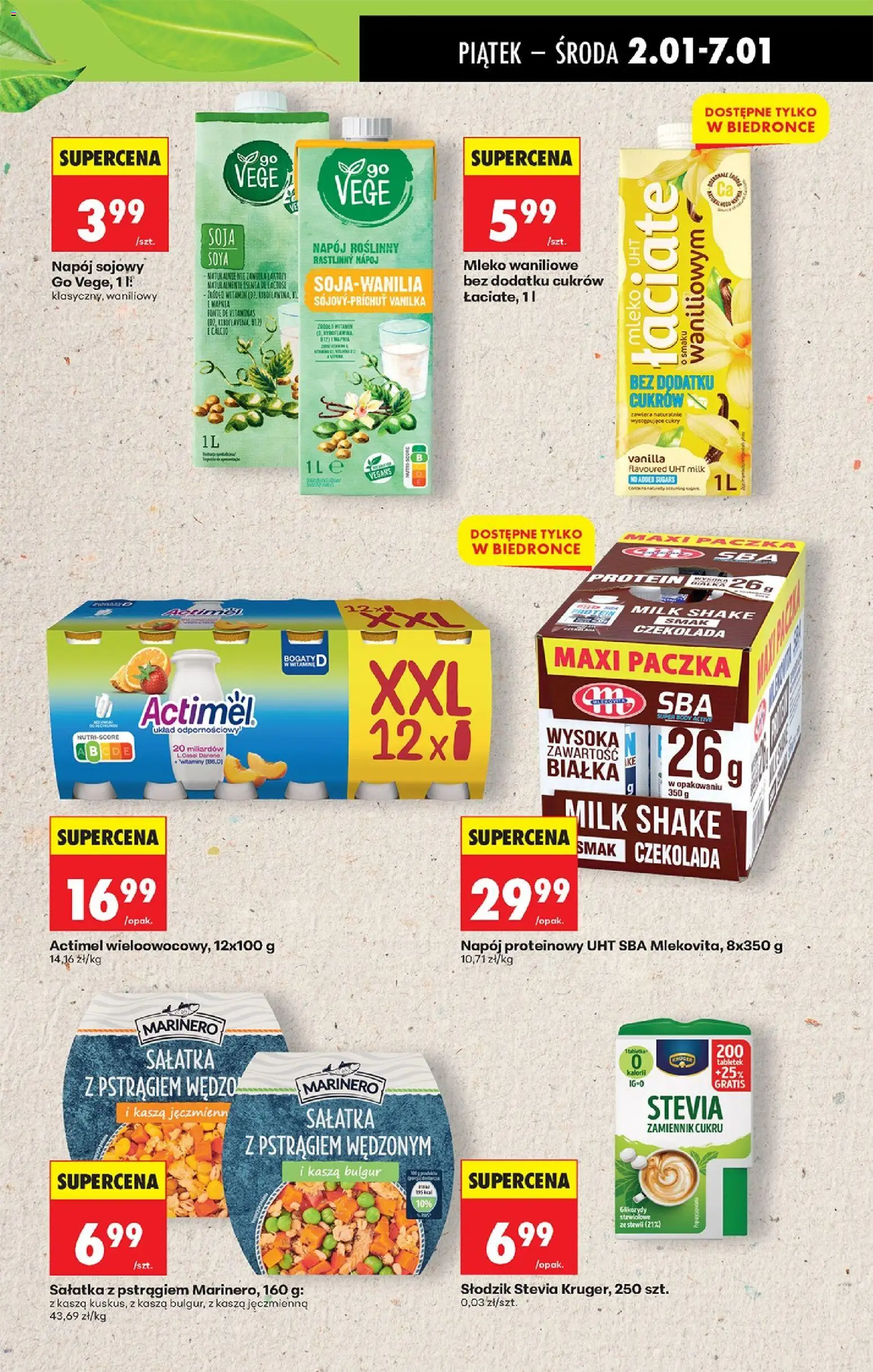 Biedronka gazetka - Oferta w tym tygodniu od 31.12.2025 | Strona: 47 | Produkty: Kasza jęczmienna, Czekolada, Soja, Kasza bulgur