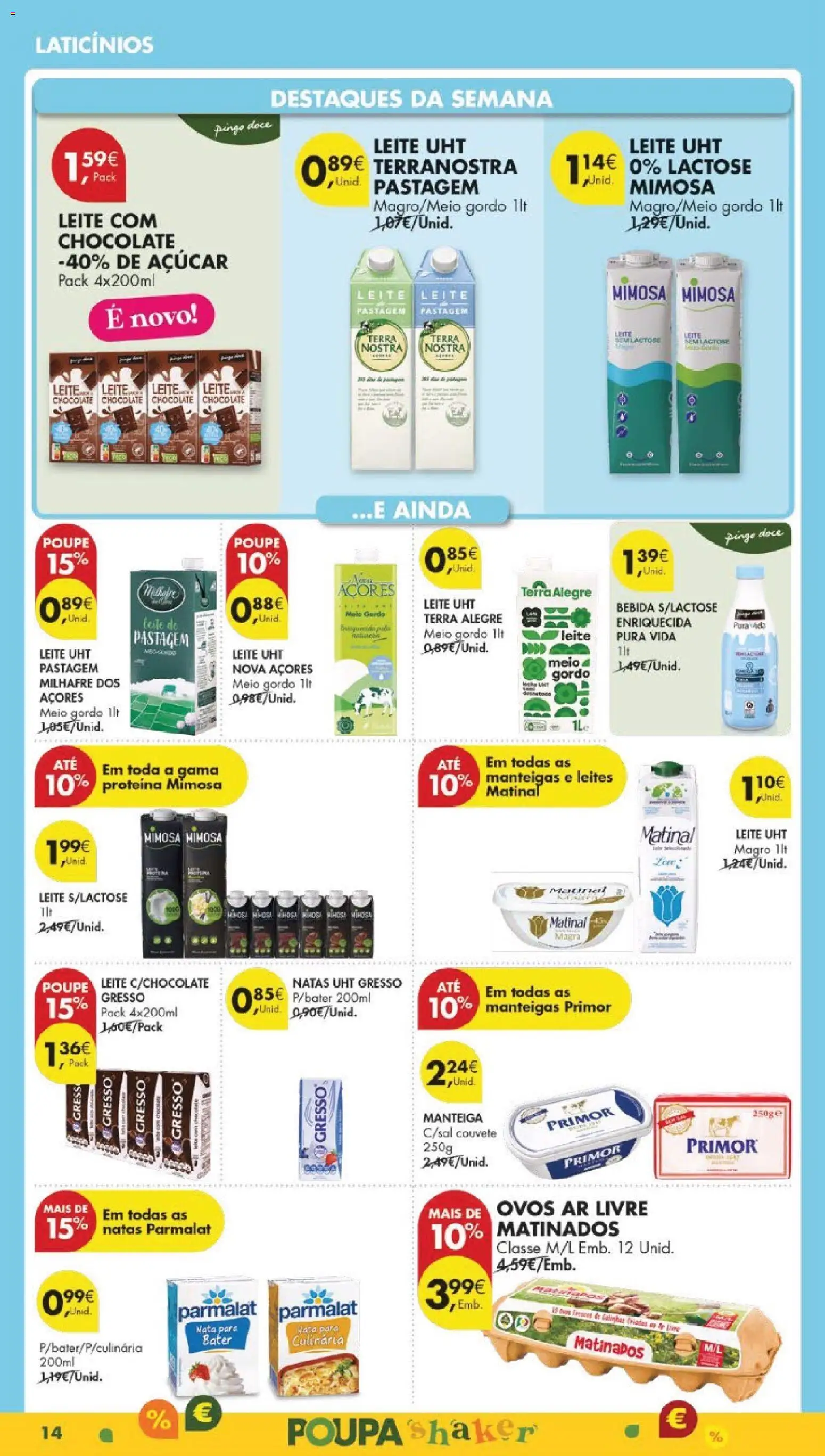 Pingo Doce folheto │ válido de 17.02.2026 | Página: 18 | Produtos: Manteiga, Ovos, Nata, Proteina