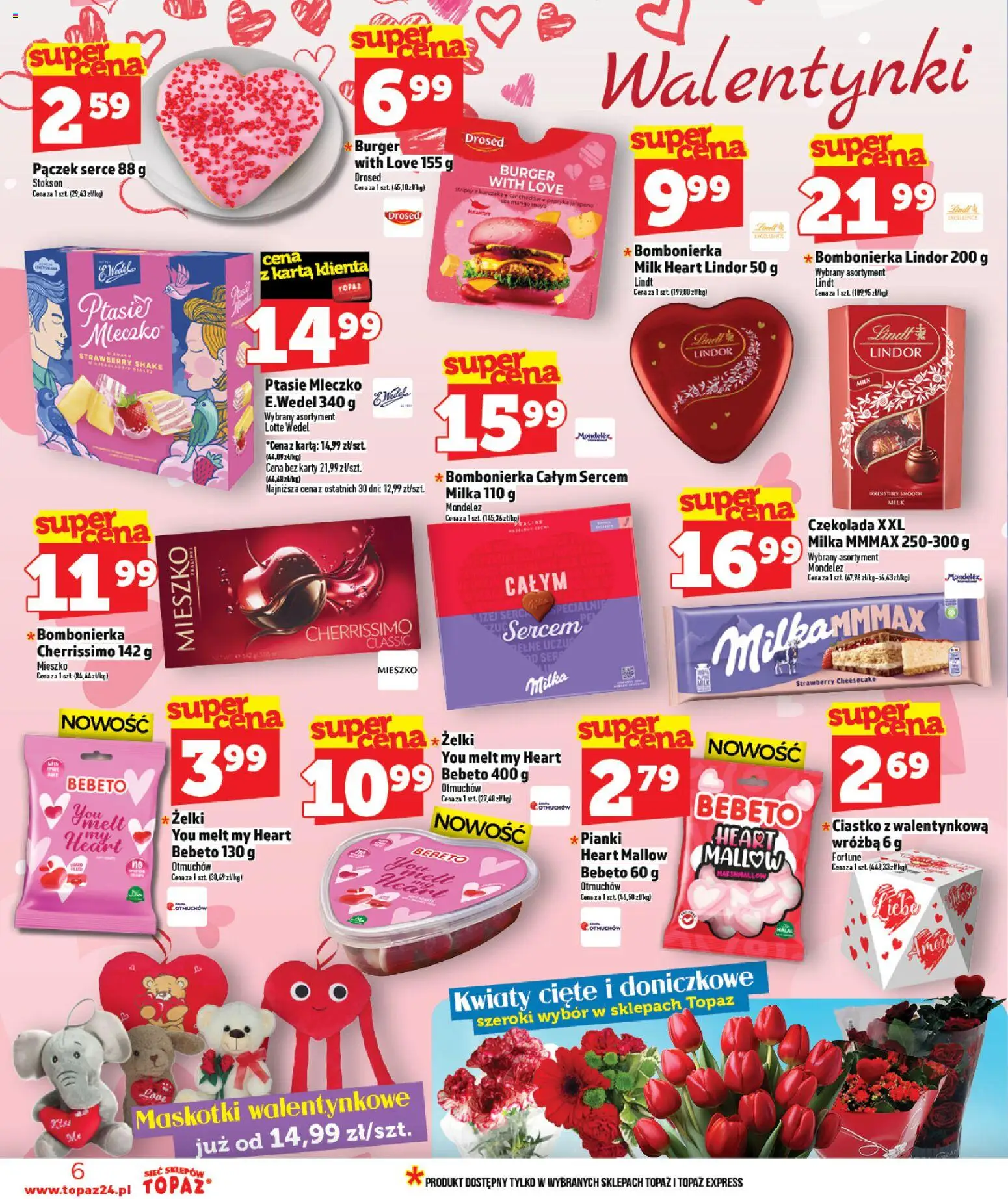 Topaz Gazetka - Ceny małe na stałe od 12.02.2026 | Strona: 6 | Produkty: Karta, Bombonierka, Żelki, Czekolada