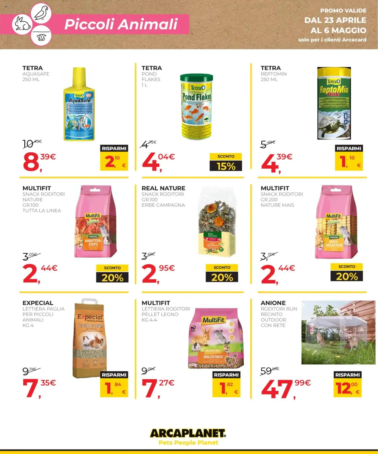 Volantino Arcaplanet del 23.04.2026 | Pagina: 28 | Prodotti: Pellet, Mais