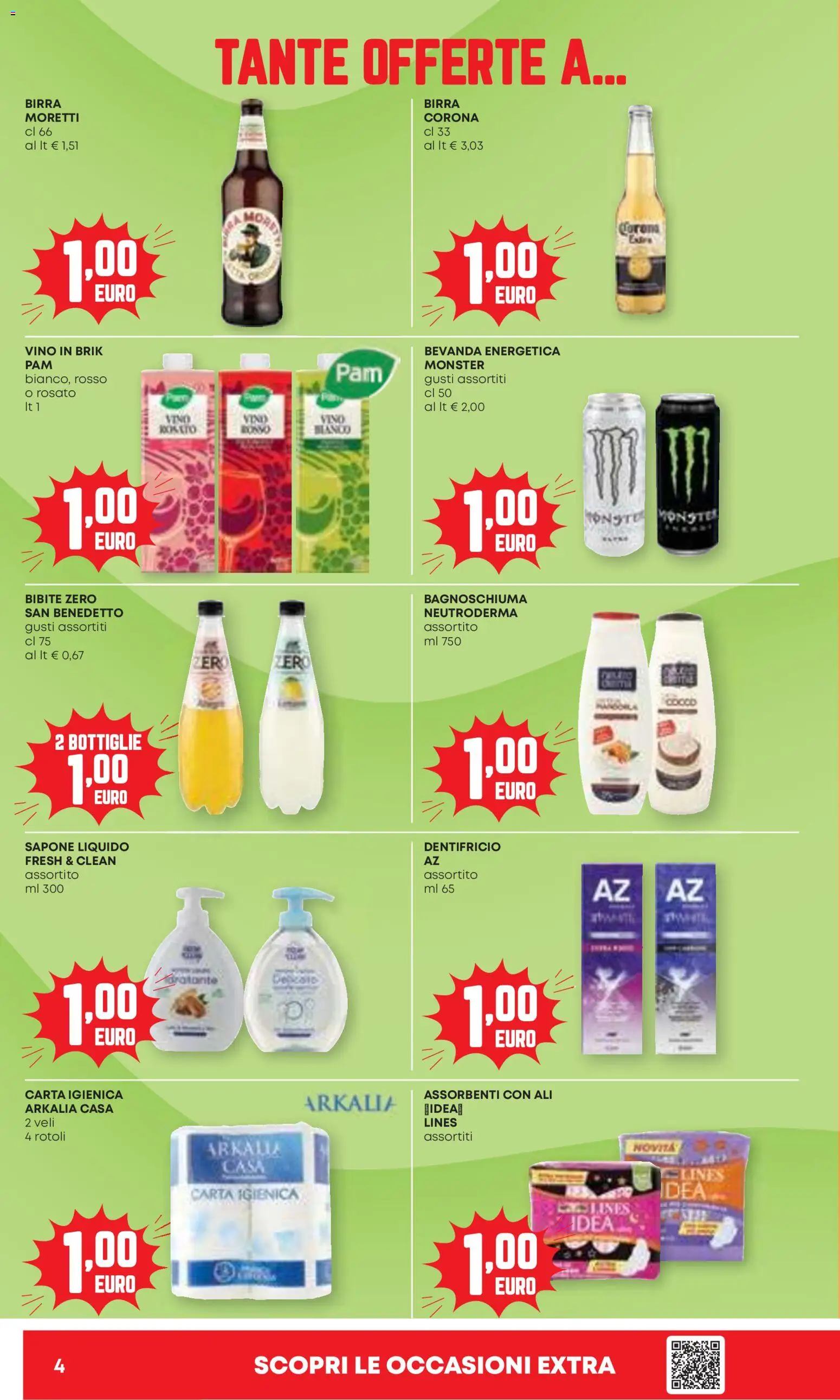 Volantino Panorama del 07.04.2026 | Pagina: 4 | Prodotti: Sapone, Bagnoschiuma, Vino, Bibite