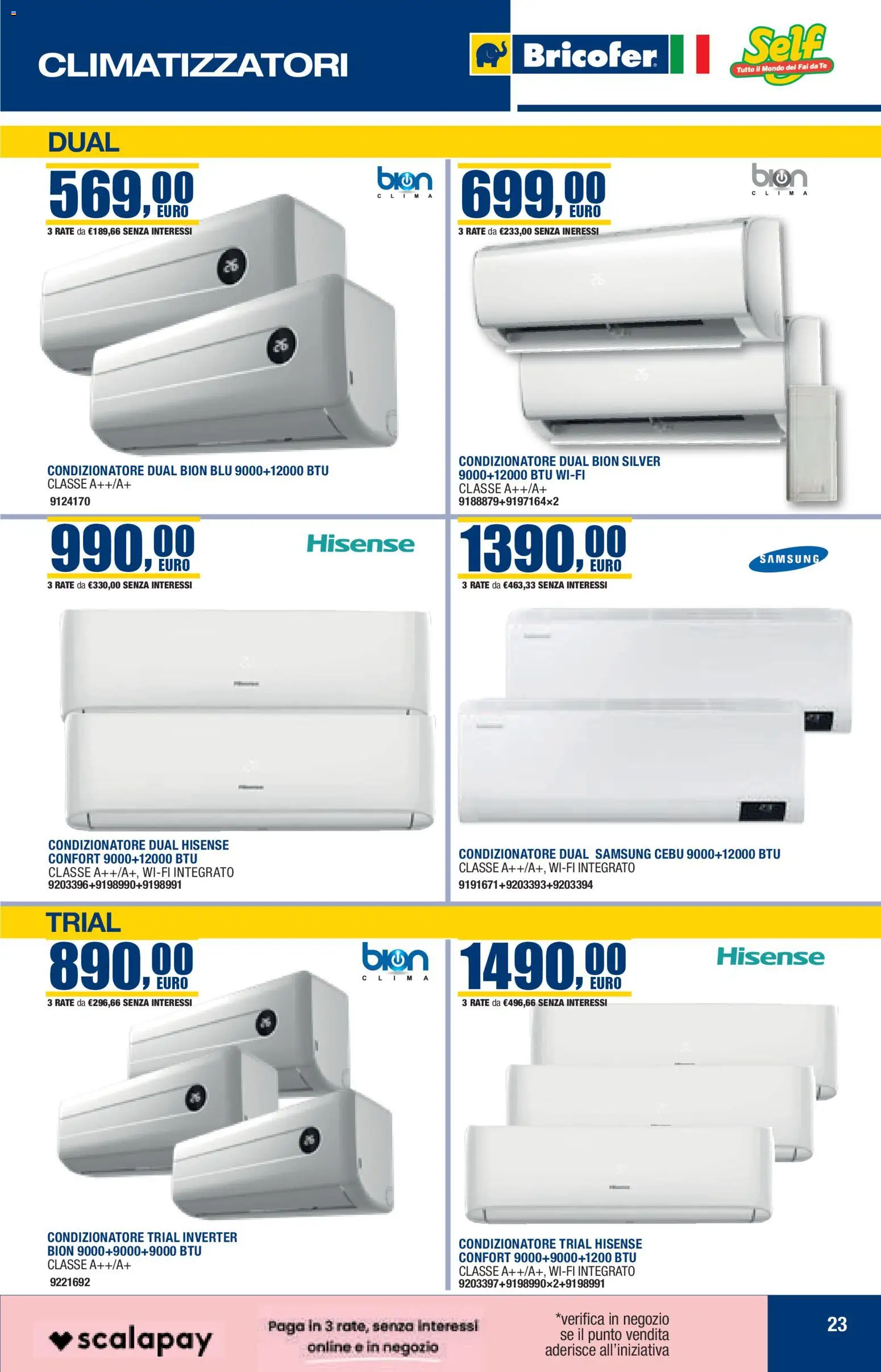 Volantino Self del 22.10.2025 | Pagina: 23 | Prodotti: Tè, Condizionatore, Samsung