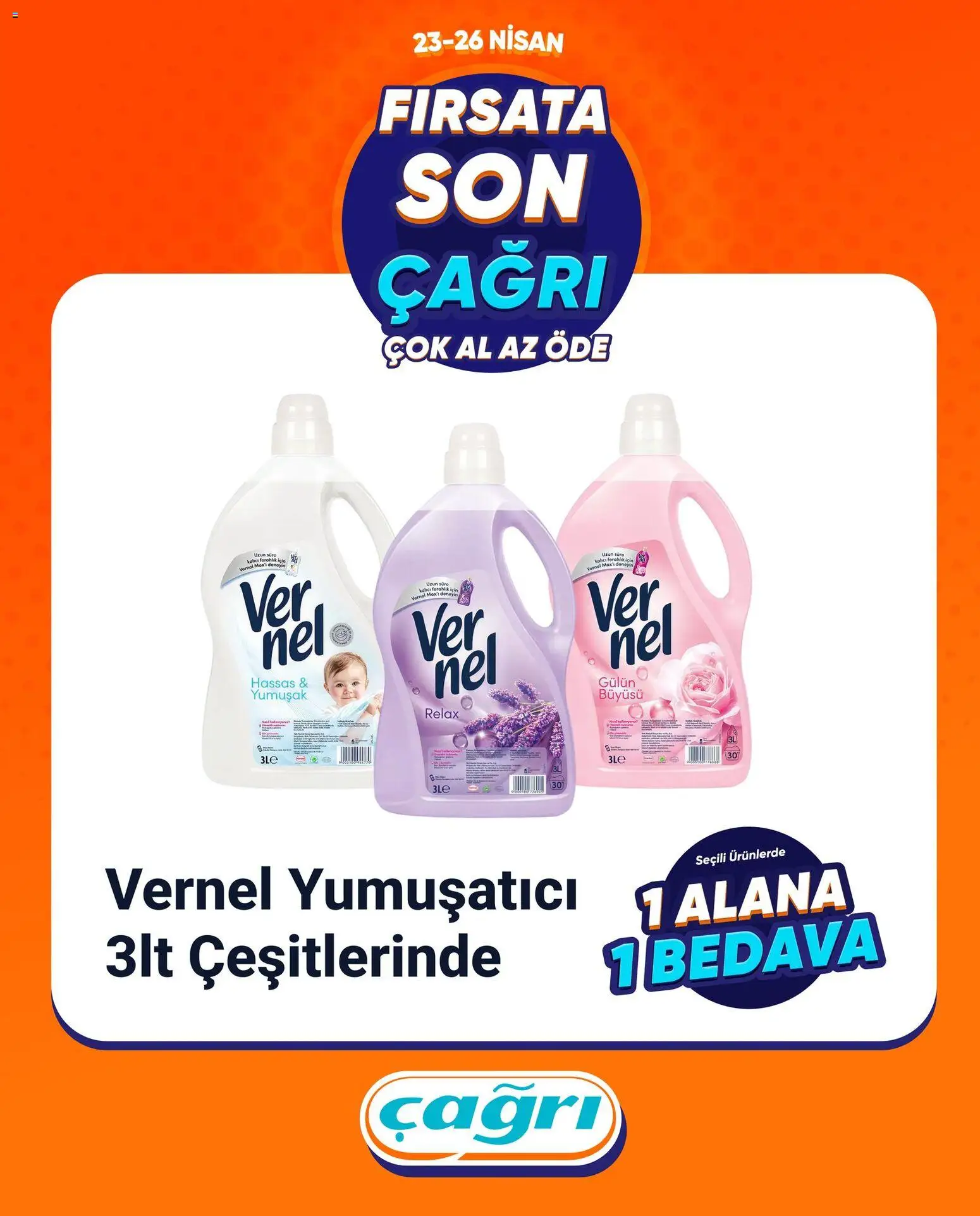 Çağrı Market - Fırsatlara Son Çağrı - 23.04.2026 tarihinden itibaren geçerlidir | Sayfa: 3 | Ürünler: Yumuşatıcı