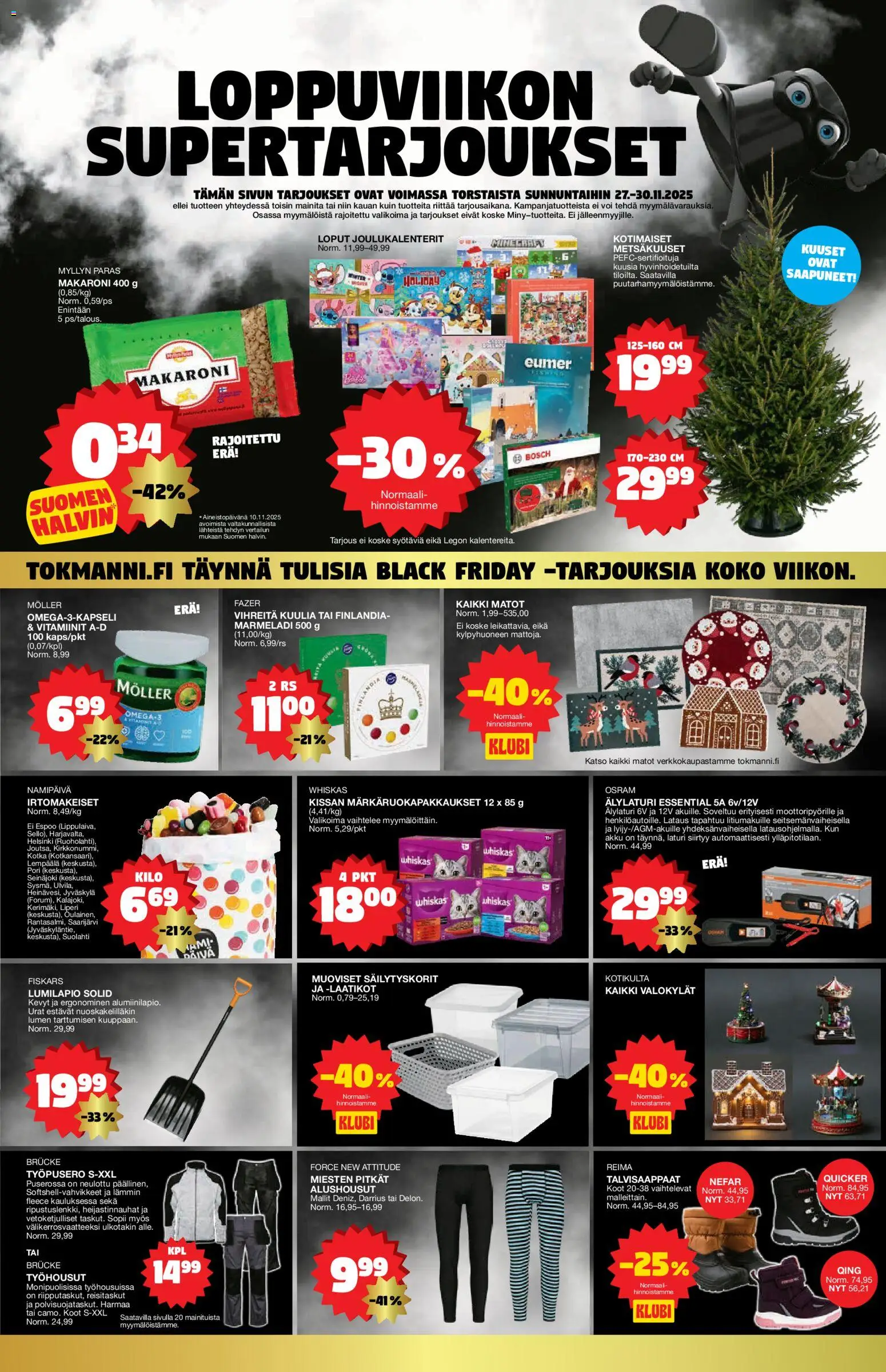 Tokmanni - Black Friday – voimassa 24.11.2025 alkaen | Sivu: 24 | Tuotteet: Irtomakeiset, Akku, Voi, Laturi