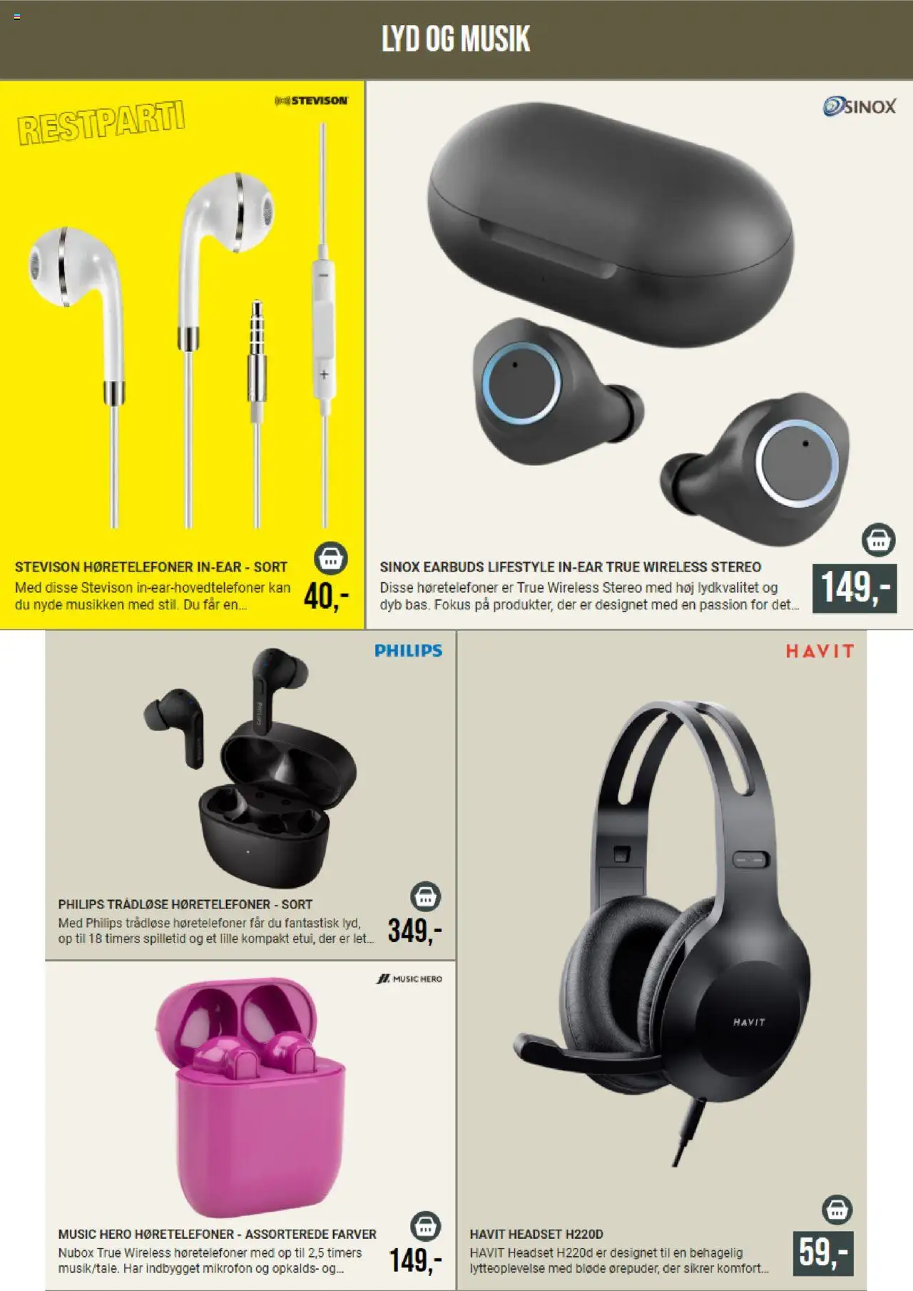 Harald Nyborg tilbudsavis – gyldig fra 01.10.2025 | Side: 15 | Produkter: Lyd, Høretelefoner, Trådløse høretelefoner, Mikrofon