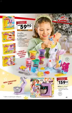 Pogląd oferty "Biedronka gazetka - Kraina zabawek" - ważna od 27.10.2025 | Strona: 69 | Produkty: Mikser, Jednorożec, Ciastolina play-doh