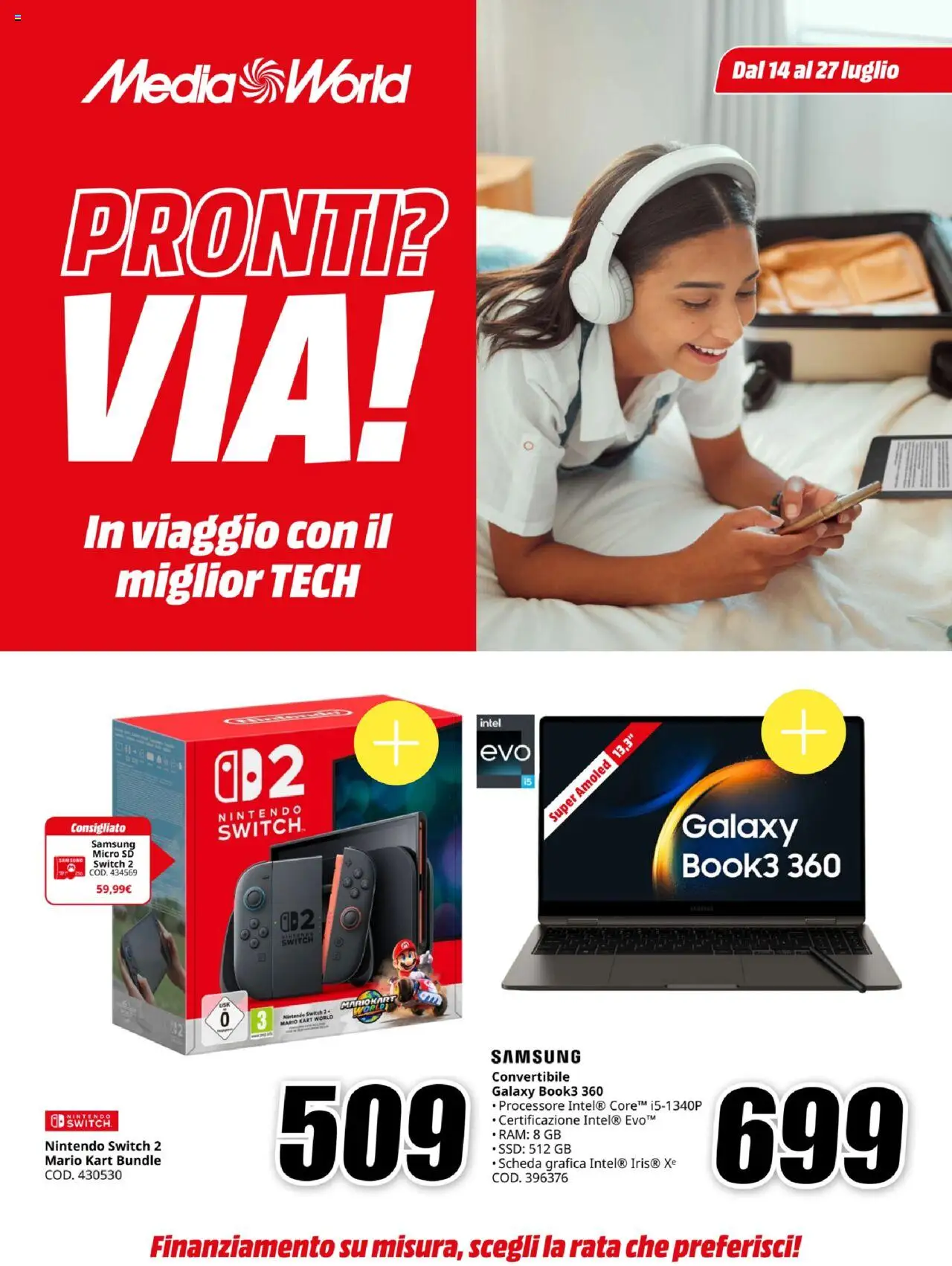 Volantino Media World del 14.07.2025 | Pagina: 1 | Prodotti: Samsung