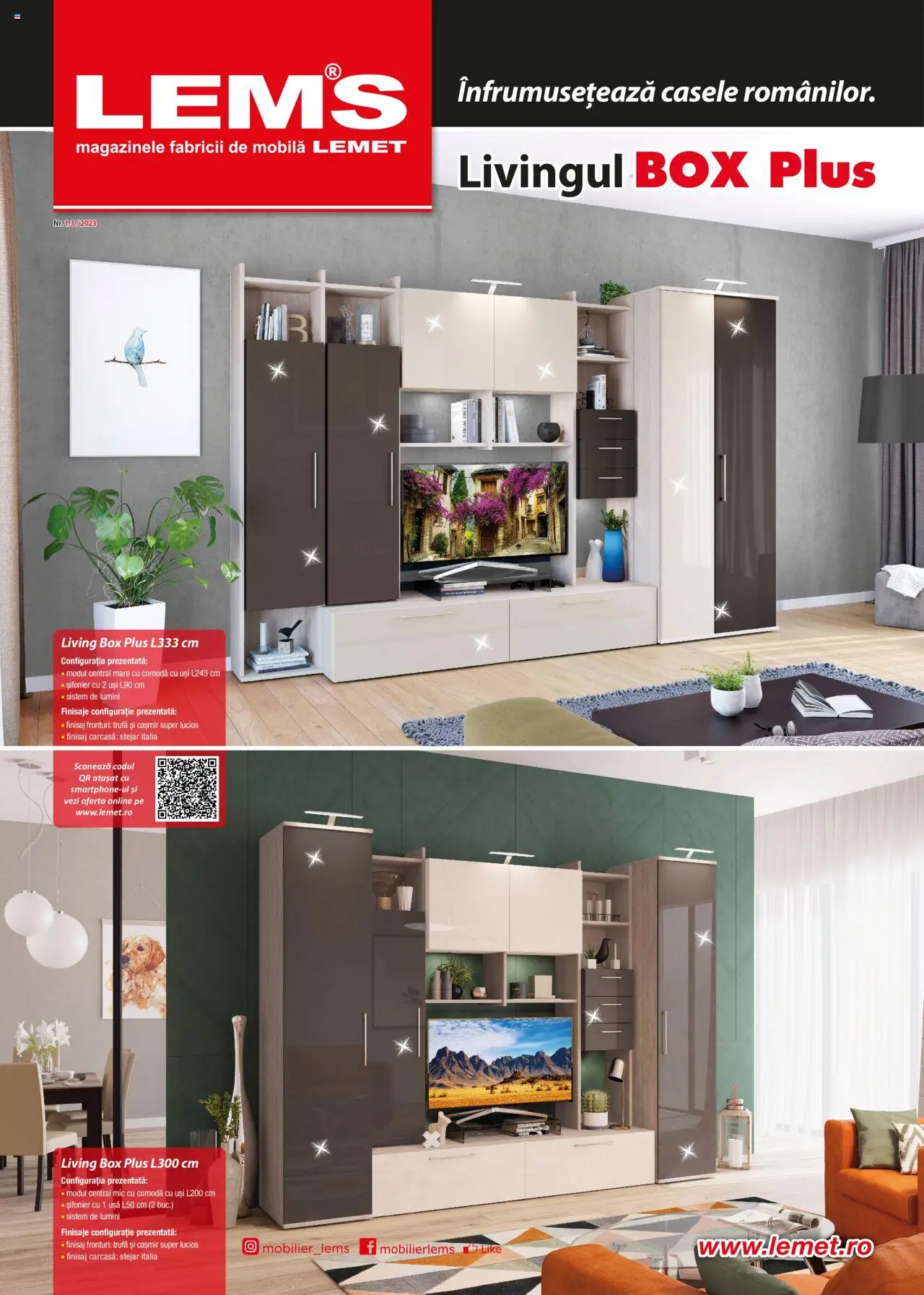 Noul catalog Lem’s – valabil de la 17.11.2023 | Pagină: 1 | Produse: Carcasă, Șifonier, Comodă, Ușă