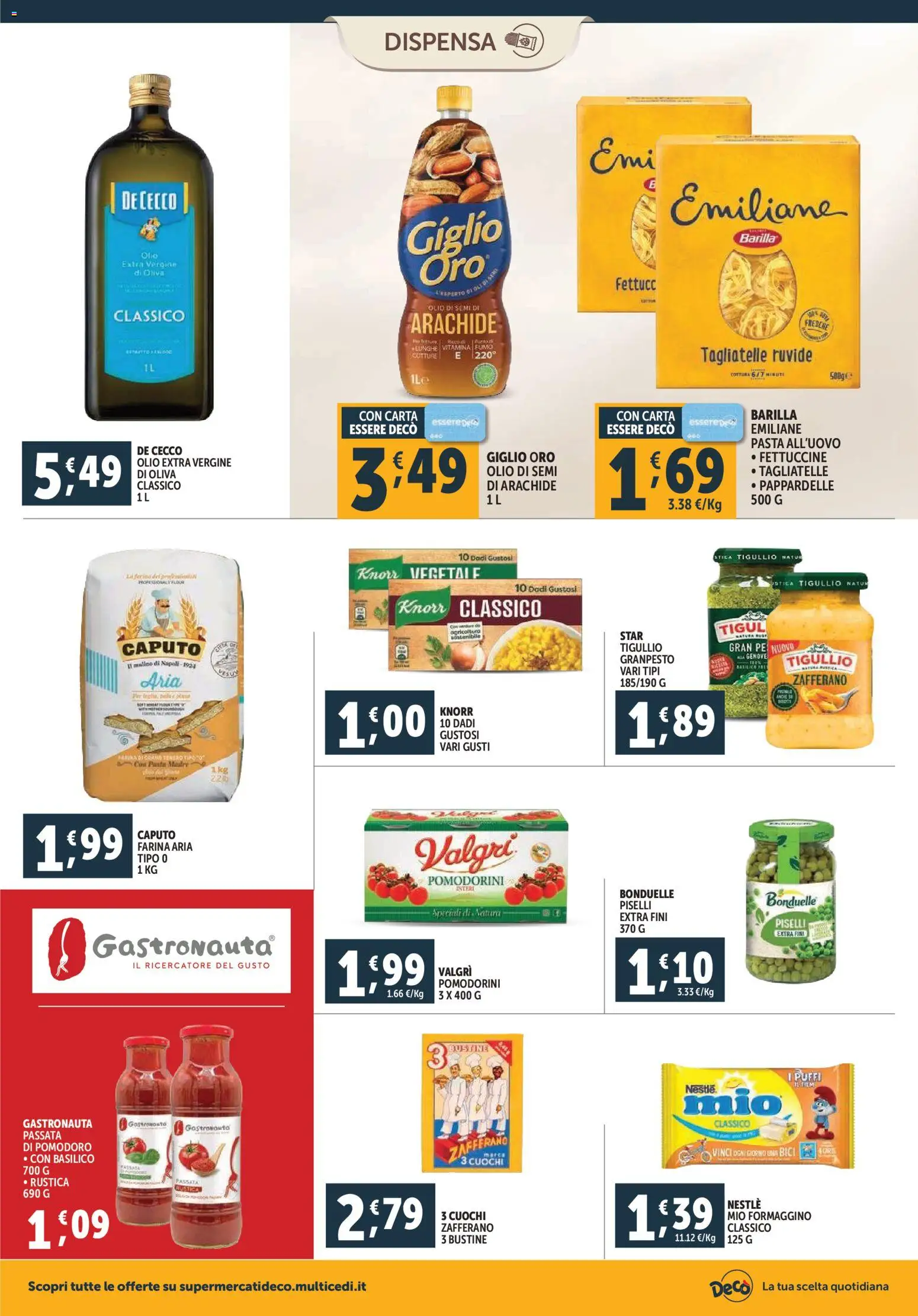 Volantino Decò del 07.11.2025 | Pagina: 12 | Prodotti: Tagliatelle, Pomodoro, Farina, Fettuccine