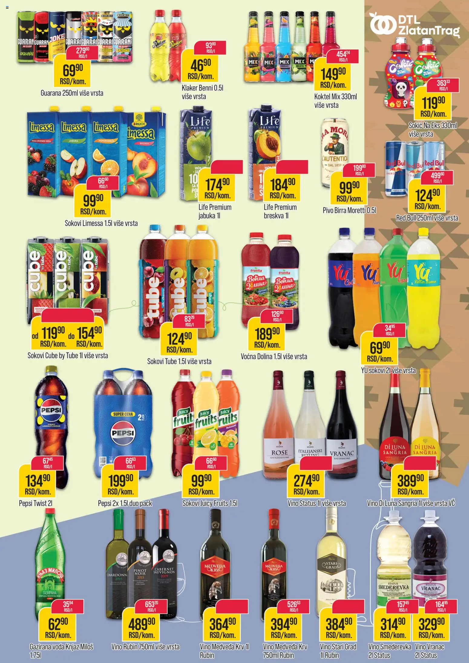 Zlatan Trag katalog - važi od 11.03.2026 | Strana: 9 | Proizvode: Fruvita, Voda, Pivo, Pepsi