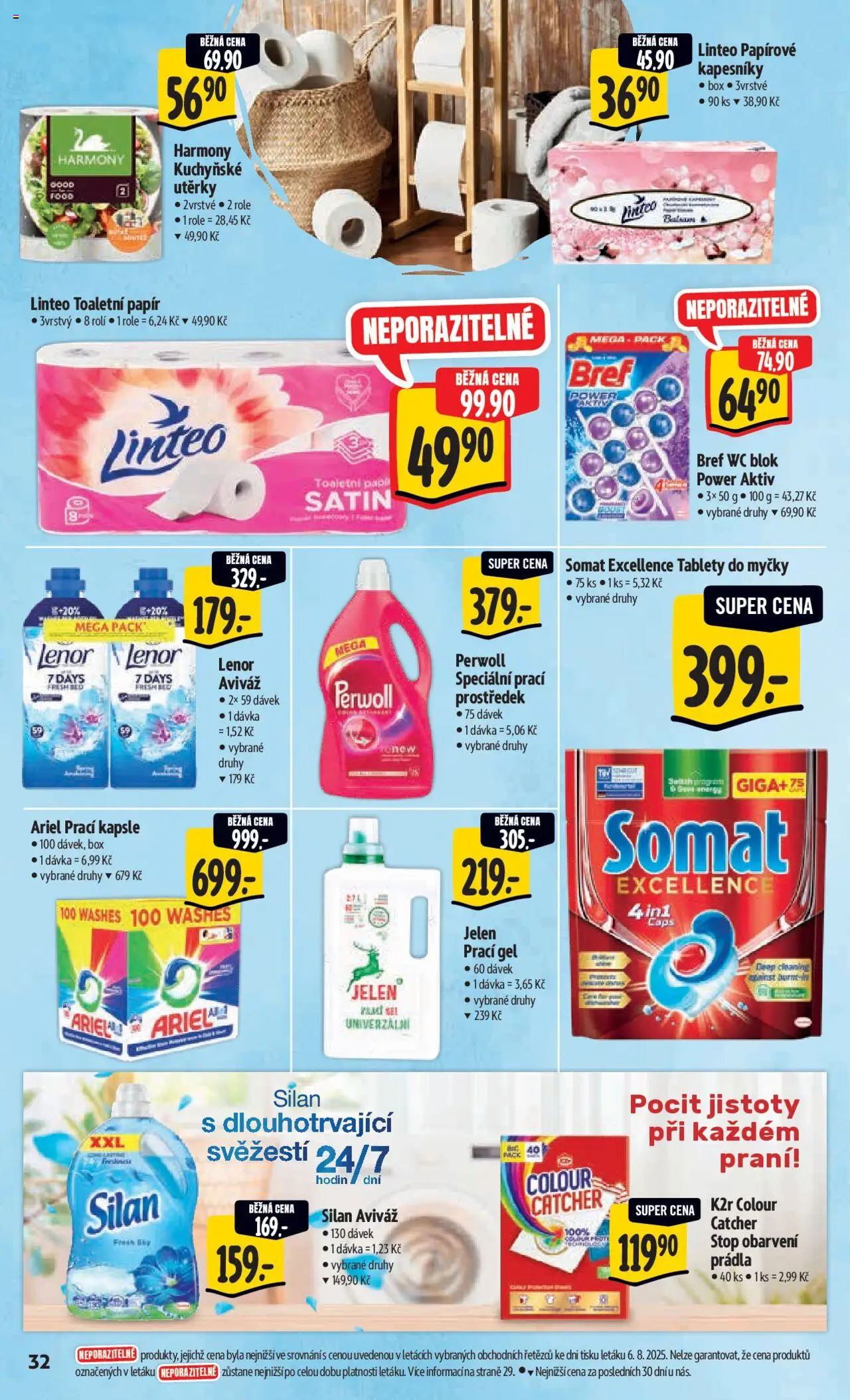 Albert leták - Hypermarket od 13.08.2025 | Strana: 39 | Produkty: Lenor, Wc blok, Jelen, Perwoll