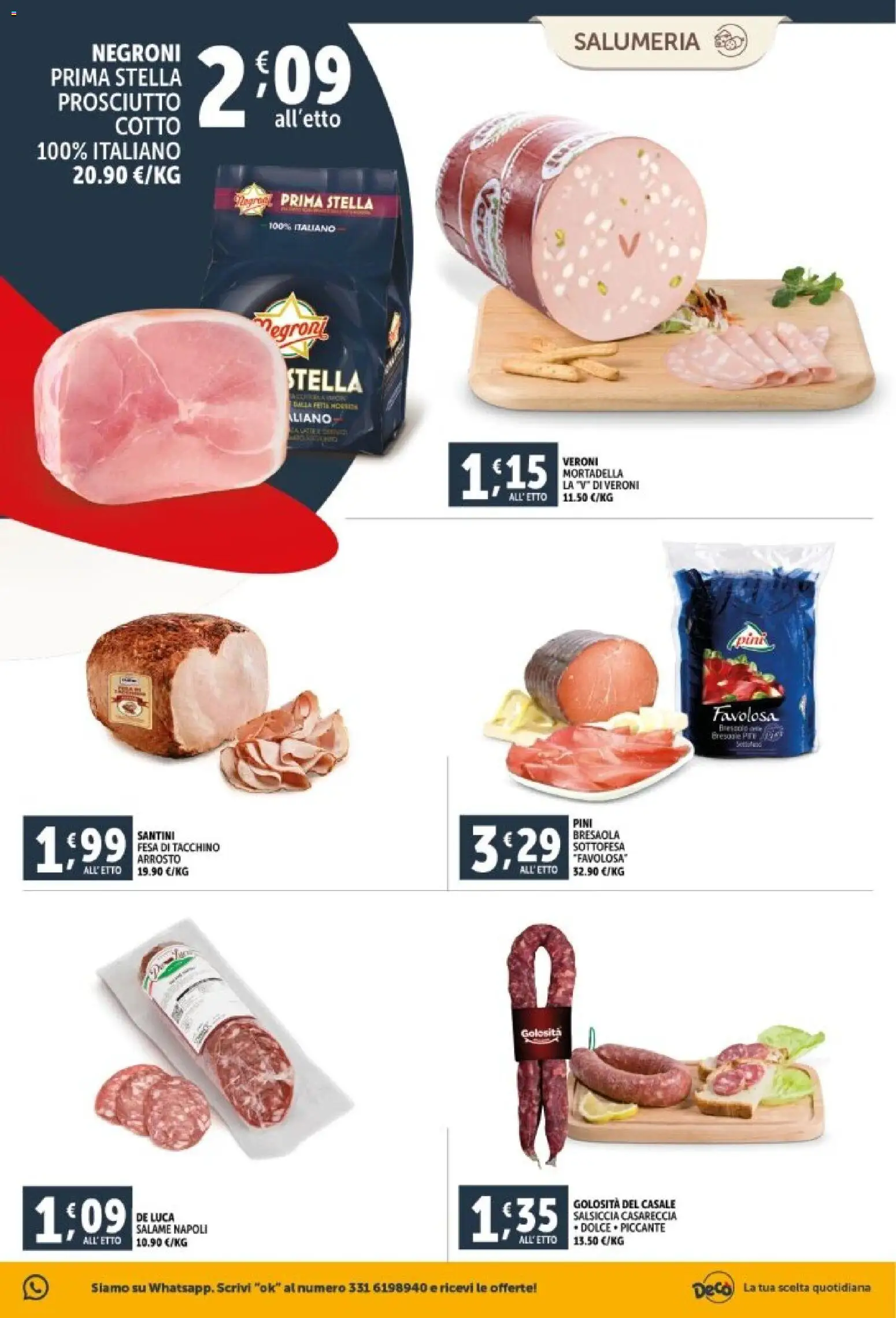 Volantino Decò del 29.12.2025 | Pagina: 5 | Prodotti: Arrosto, Bresaola, Tacchino, Prosciutto