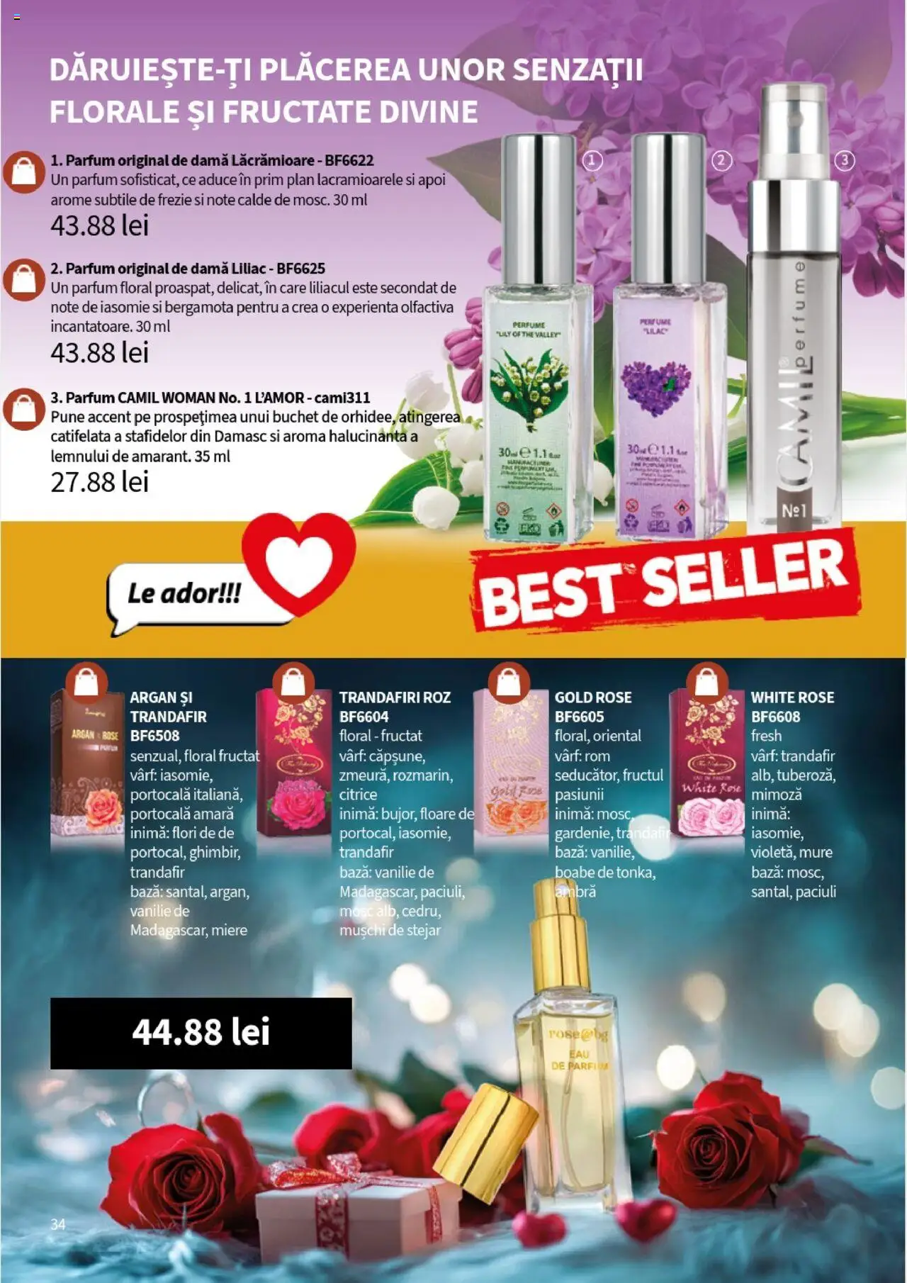 Catalog Lady’s – valabil de la 01.08.2025 | Pagină: 34 | Produse: Trandafir, Parfum, Rom