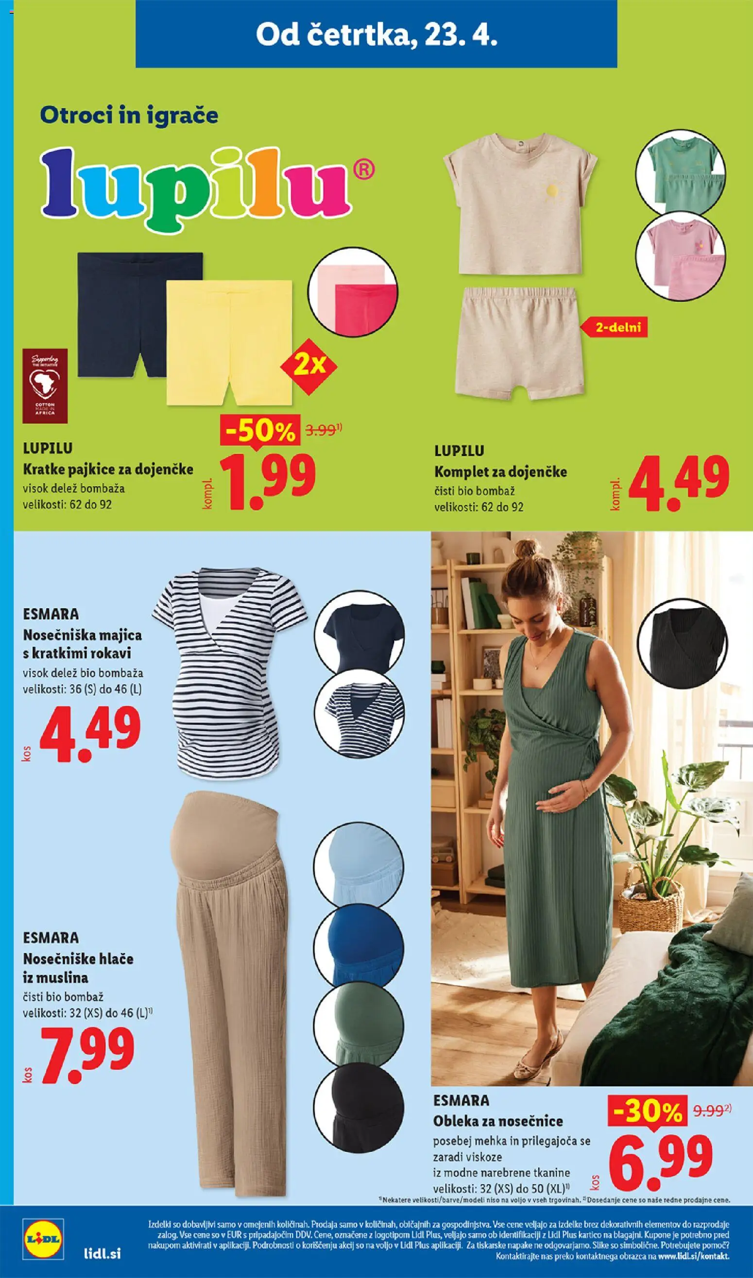 Novi Lidl katalog ponudbe – veljaven od 23.04.2026 | Stran: 40 | Izdelki: Pajkice, Majica, Hlace, Obleka