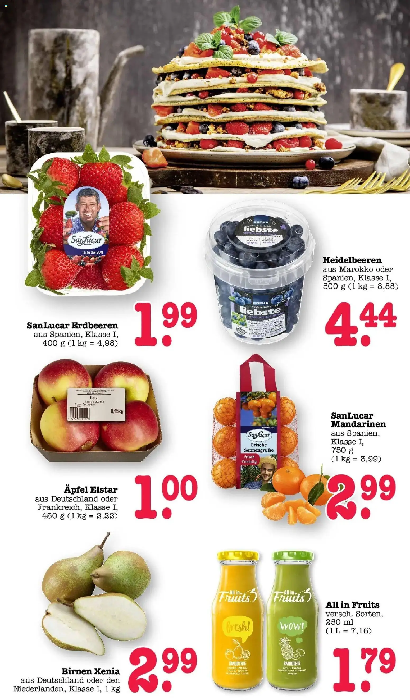 Angebote – gültig ab 20.04.2026 | Seite: 18 | Produkte: Äpfel, Heidelbeeren, Limette, Erdbeeren