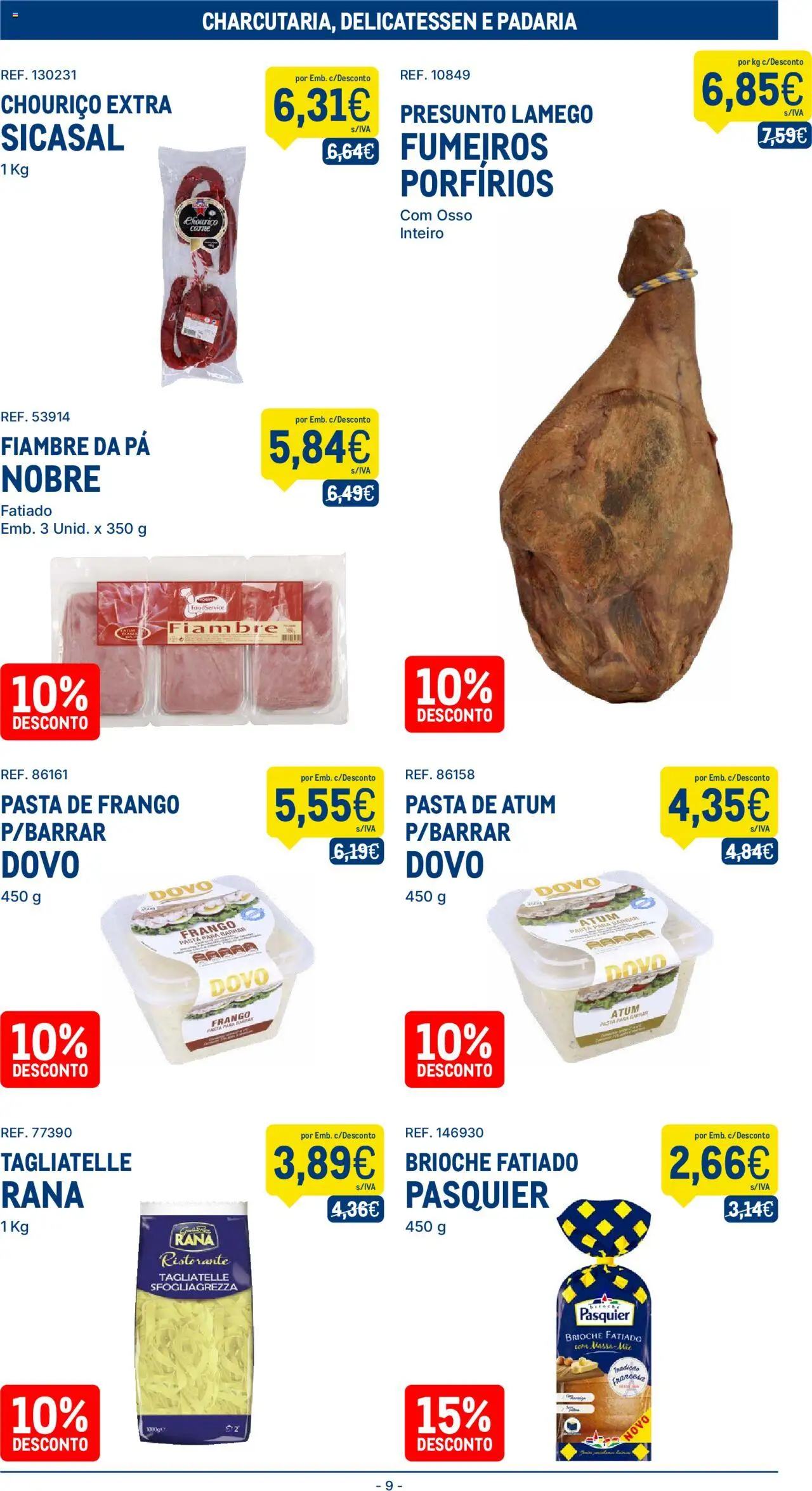 Makro folheto │ válido de 19.08.2025 | Página: 9 | Produtos: Frango, Presunto, Chouriço, Pá