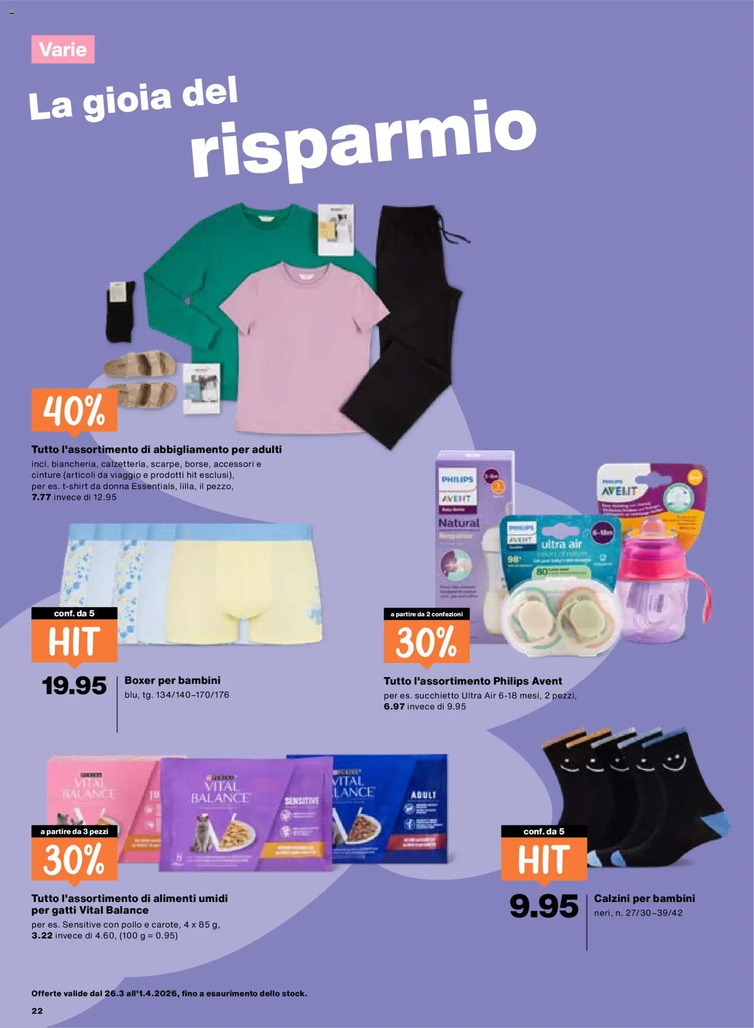 Migros aktionen IT – gültig ab 26.03.2026 | Seite: 22 | Produkte: T-Shirt, Boxer, Philips