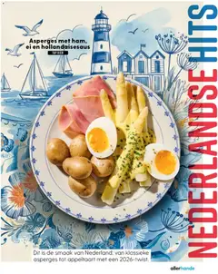 Asperges met ham, ei en hollandaisesaus, Dish of asparagus with ham, egg and hollandaise sauce - Voorbeeld van een folder van Albert Heijn, geldig van 20.03.2026 | Pagina: 11 | Producten: Asperges, Appeltaart
