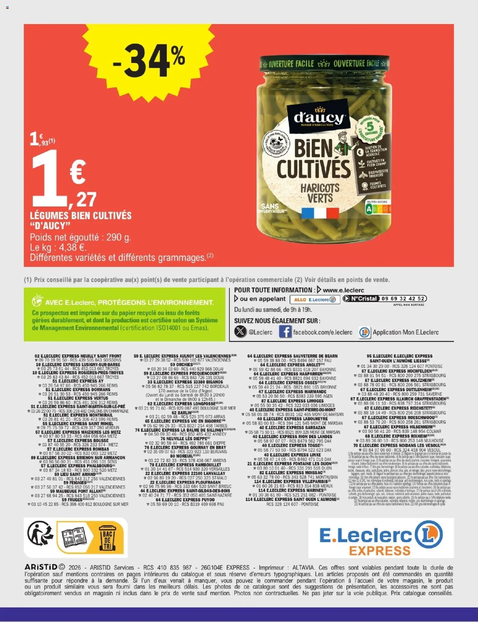 {H1} | Page: 12 | Produits: Poids, Haricots verts, Champagne