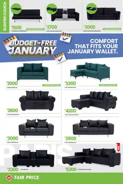 Fair Price specials catalogue – valid from 01.01.2026 | Page: 8 | Products: Couch, Chaise