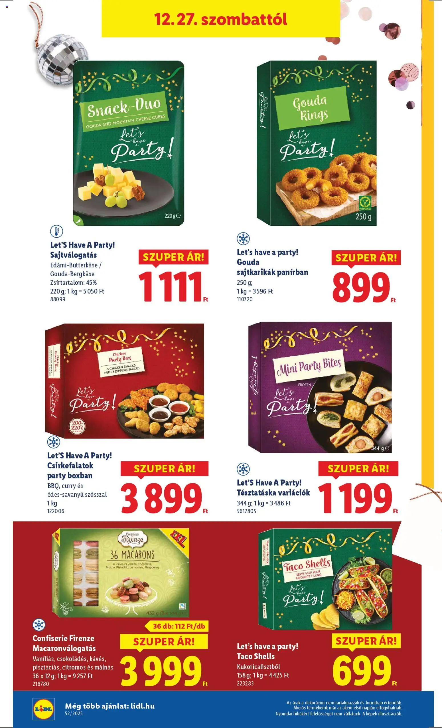 Lidl akciós ujság - amely érvényes a következő dátumtól: 27.12.2025 | Oldal: 8 | Termékek: Gouda