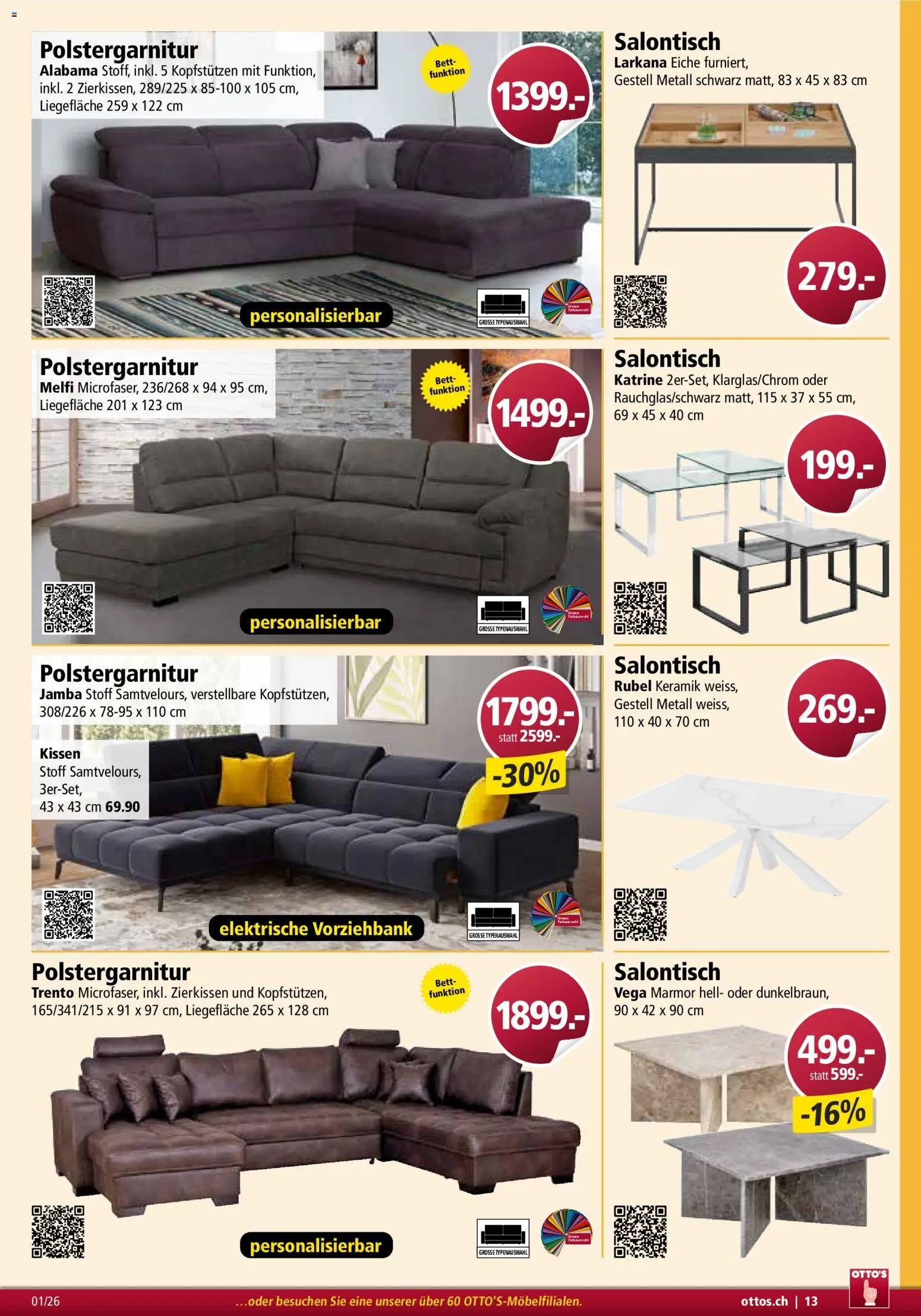 Otto's Aktionen Möbelflyer – gültig ab 01.01.2026 | Seite: 13 | Produkte: Kissen, Bett