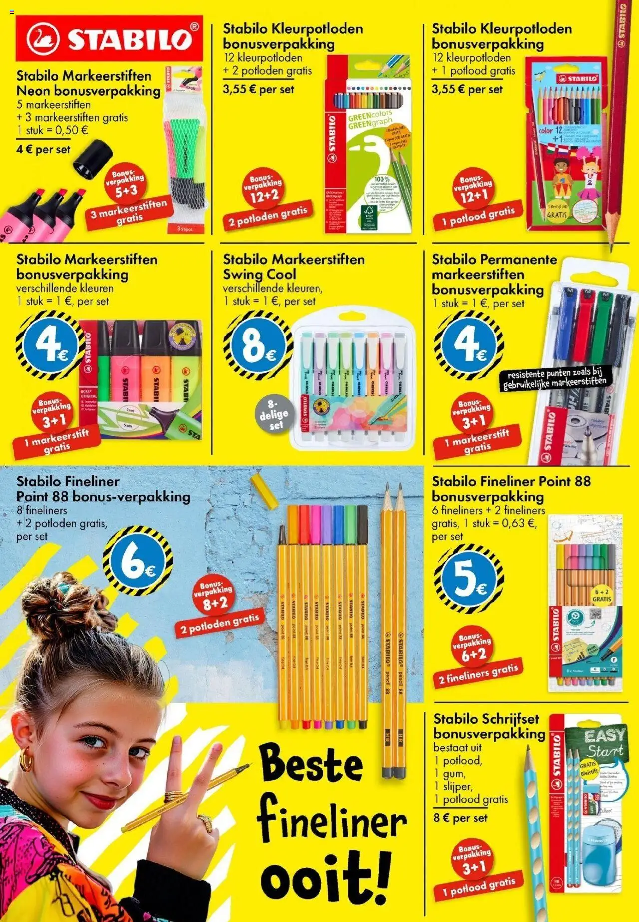  | Pagina: 10 | Producten: Markeerstiften, Potlood, Markeerstift, Kleurpotloden