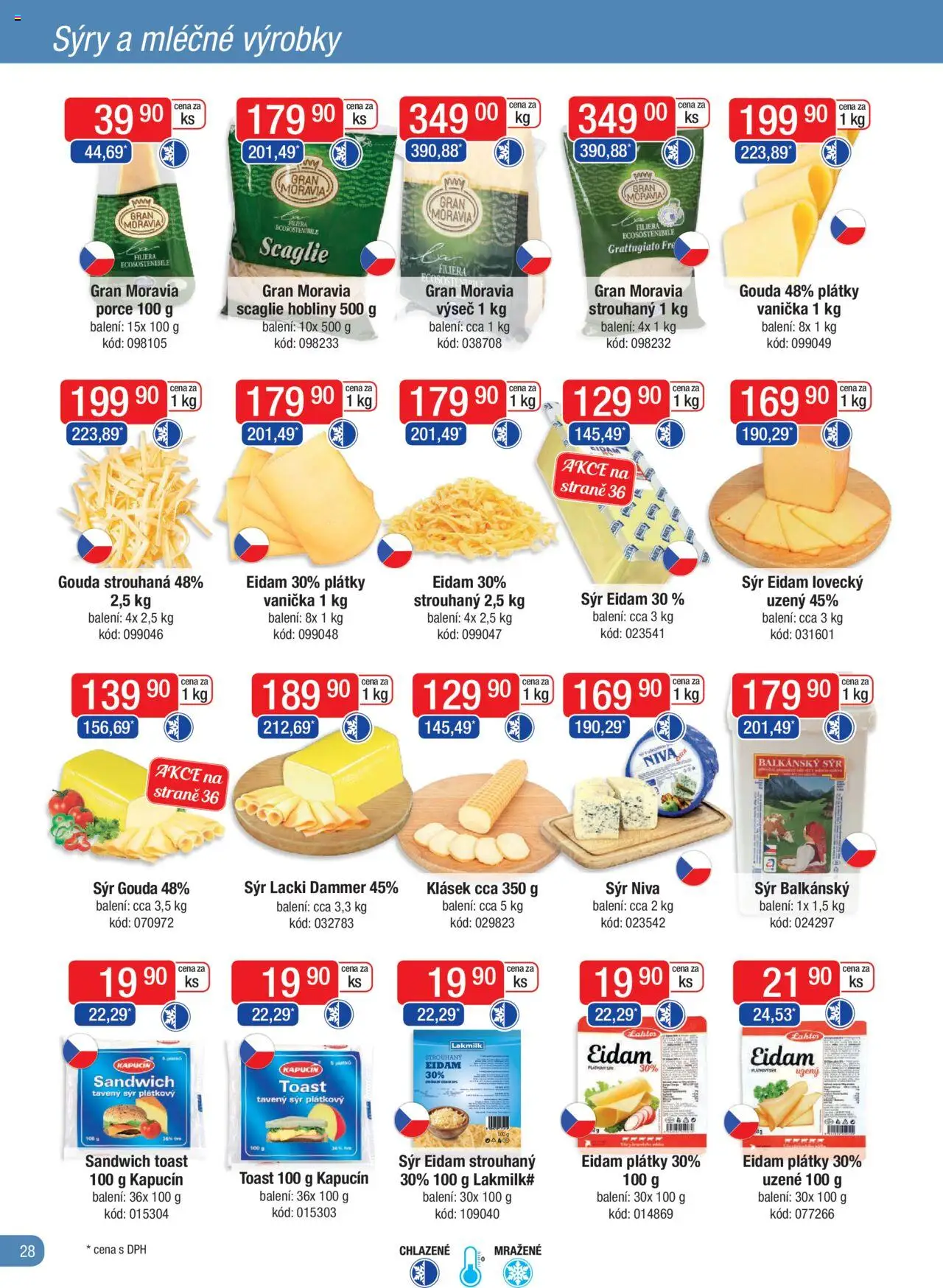 Astur & Qanto leták - Velkoobchod fresh 06/2025 od 01.06.2025 | Strana: 28 | Produkty: Tavený sýr, Sýr Gouda, Balkánský sýr, Eidam