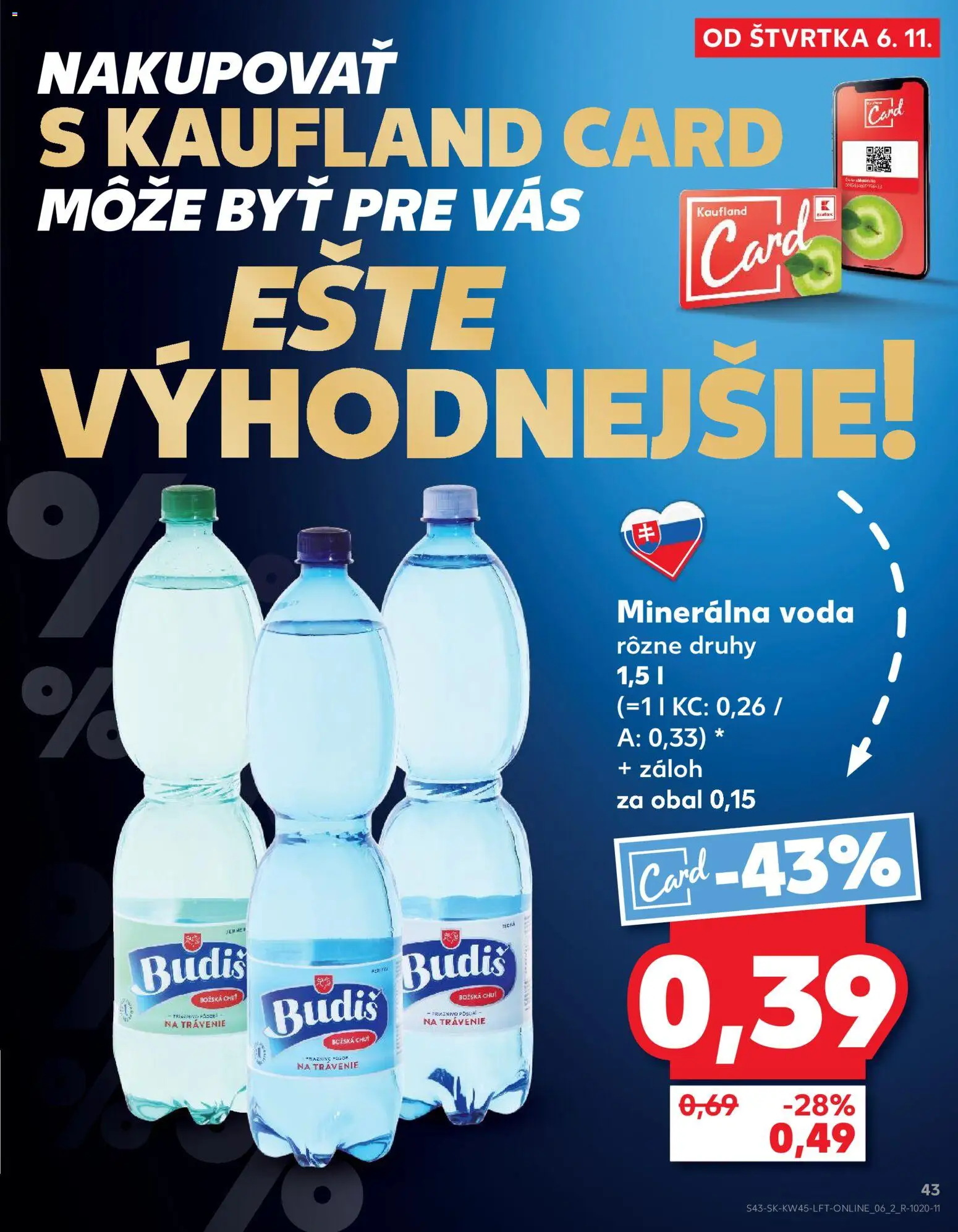 Kaufland SK akciós ujság - amely érvényes a következő dátumtól: 06.11.2025 | Oldal: 43
