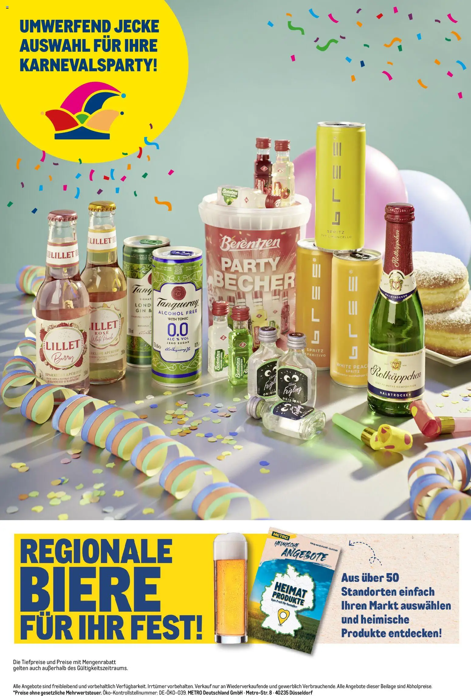 Metro Wurfmaterial Karneval – gültig ab 01.10.2025 | Seite: 24 | Produkte: Äpfel, Lillet, Limoncello, Rotkäppchen