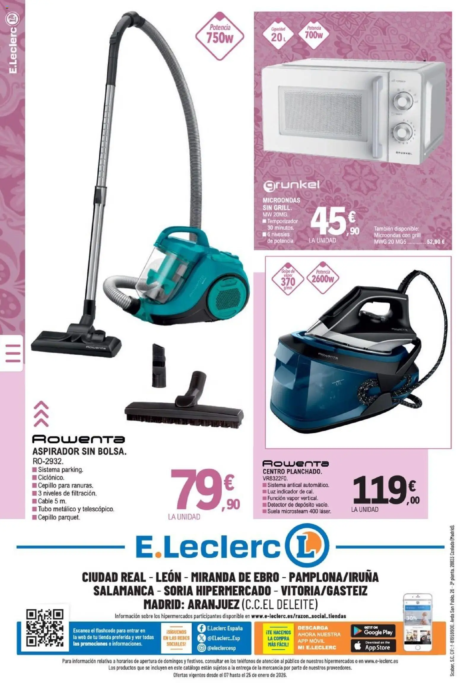 E.Leclerc folleto │ válido desde el 07.01.2026 | Página: 32 | Productos: Cepillo, Cable, Aspirador