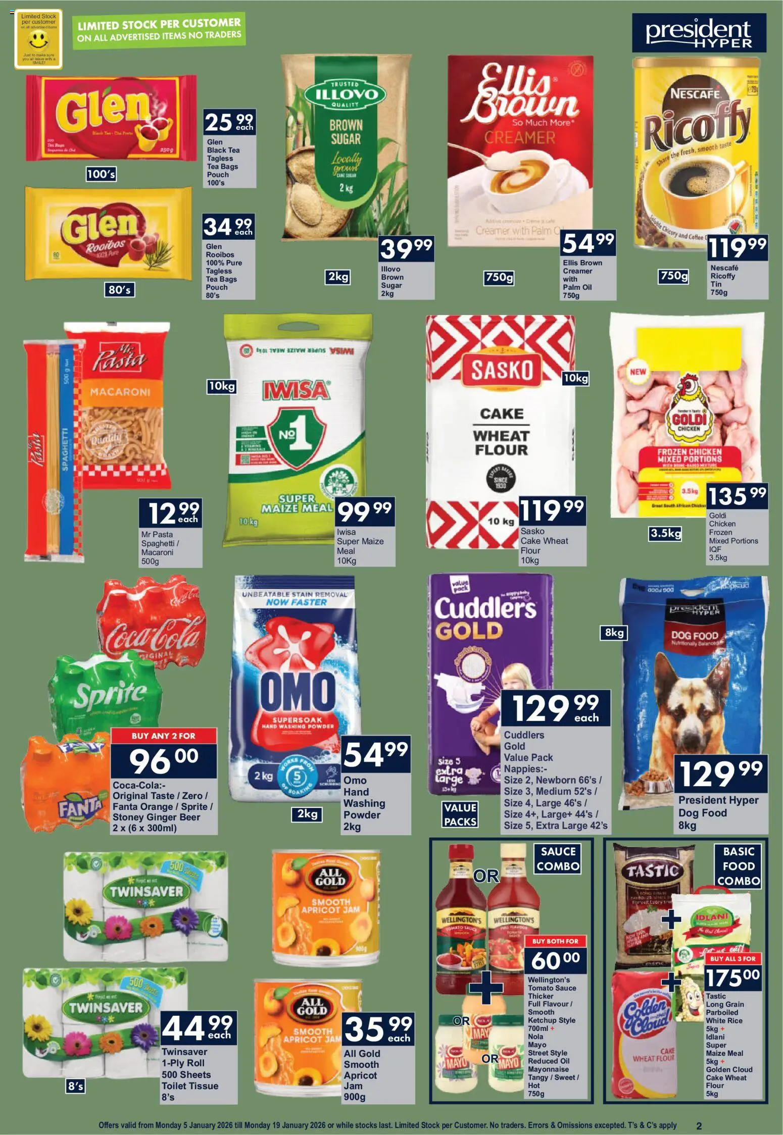 New President Hyper catalogue – valid from 05.01.2026 | Page: 2 | Products: Jam, Creamer, Powder, Sprite