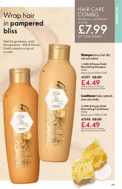 Preview of Oriflame - Offers valid from 04.03.2026 | Page: 149 | Products: Shampoo, Conditioner, Milk, Honey