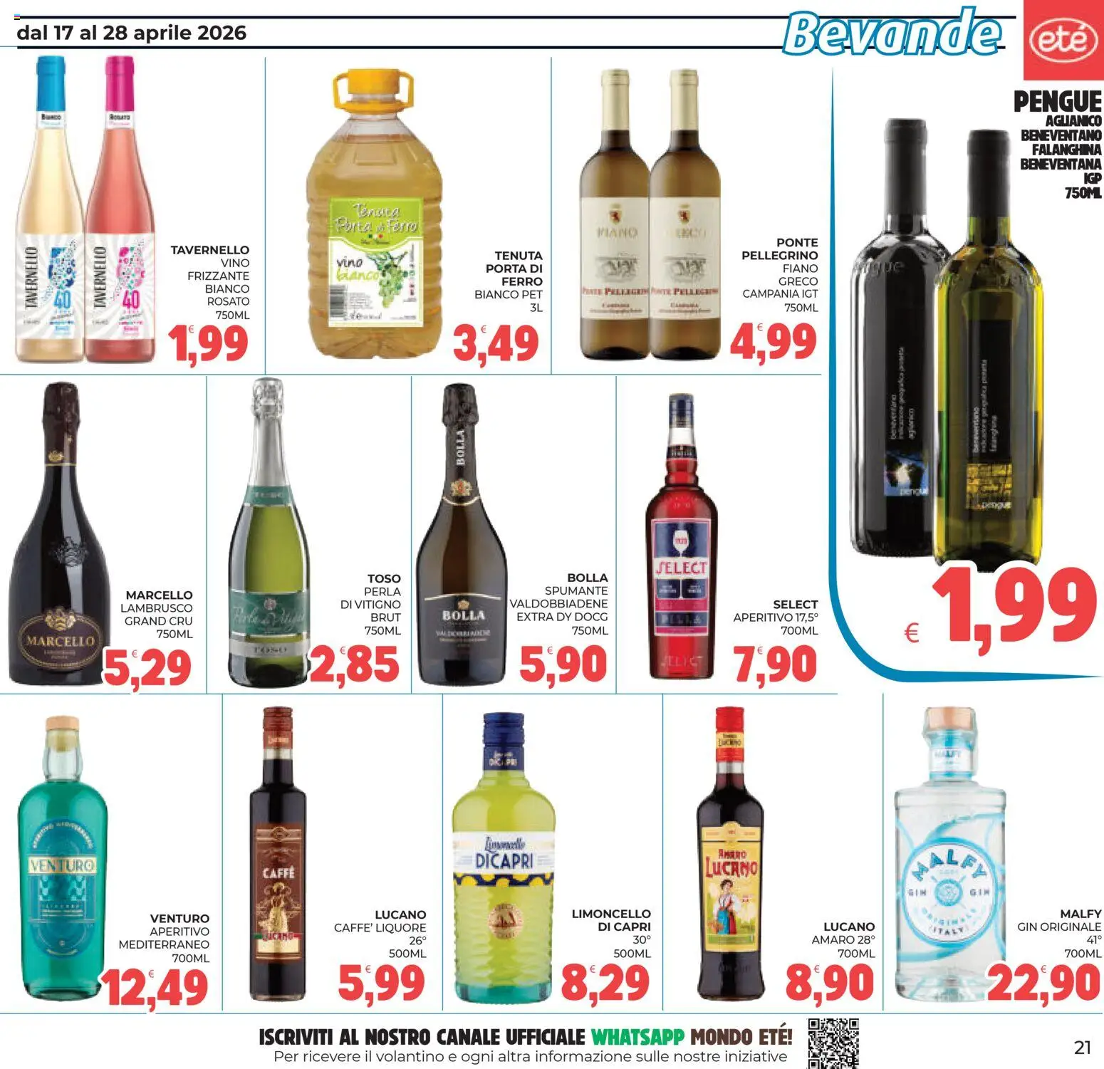 Volantino Eté del 17.04.2026 | Pagina: 21 | Prodotti: Caffè, Spumante, Liquore, Aperitivo