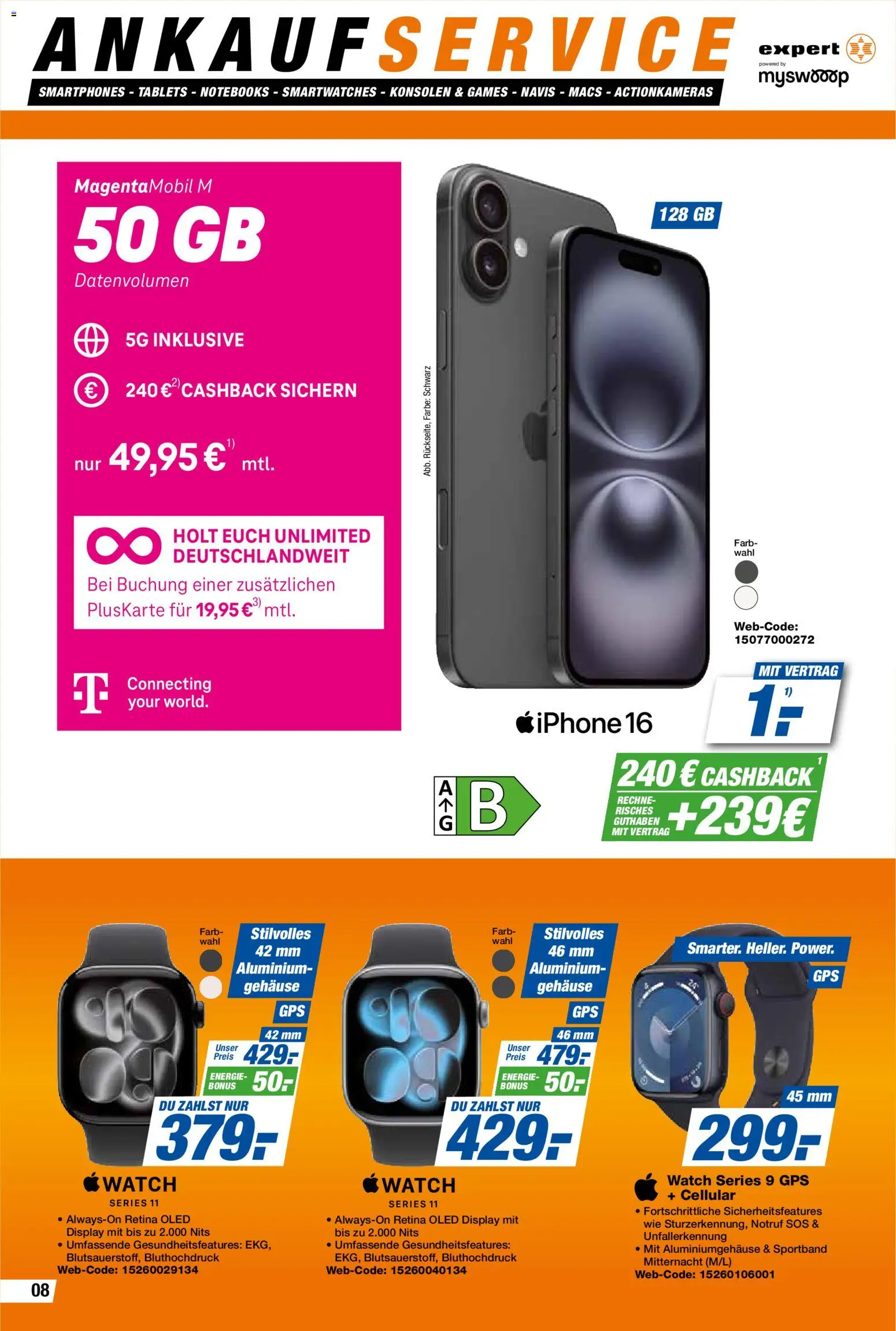 Expert  Aktuelle Beilage – gültig ab 20.02.2026 | Seite: 8 | Produkte: Smartphones, Iphone