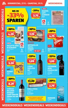Aldi - Black Friday ab 27.11.2025 gültig | Seite: 3 | Produkte: Schinken, Saft, Fondue