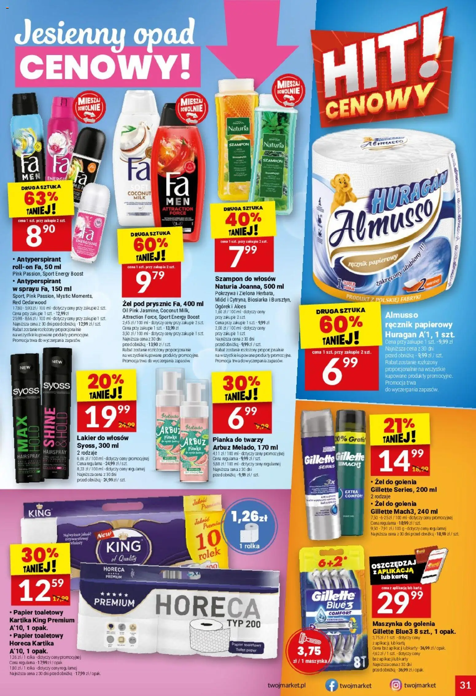 Twój Market Gazetka od 05.11.2025 | Strona: 31 | Produkty: Gillette, Miód, Szampon, Antyperspirant