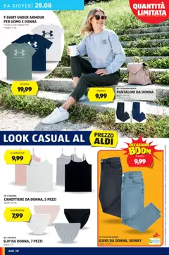 Volantino Aldi del 25.08.2025 | Pagina: 20 | Prodotti: Pantaloni, Top, T-shirt, Jeans