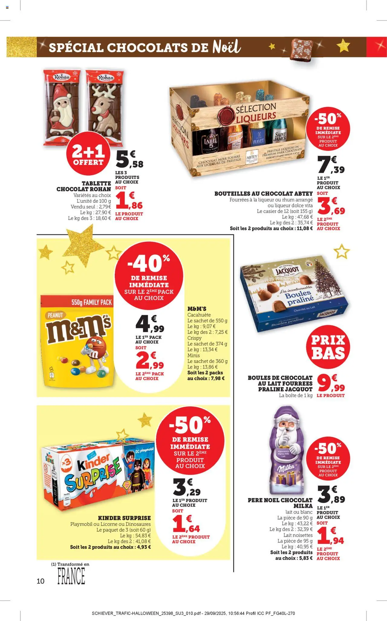 {H1} | Page: 10 | Produits: Cacahuète, Liqueur, Playmobil, Chocolat