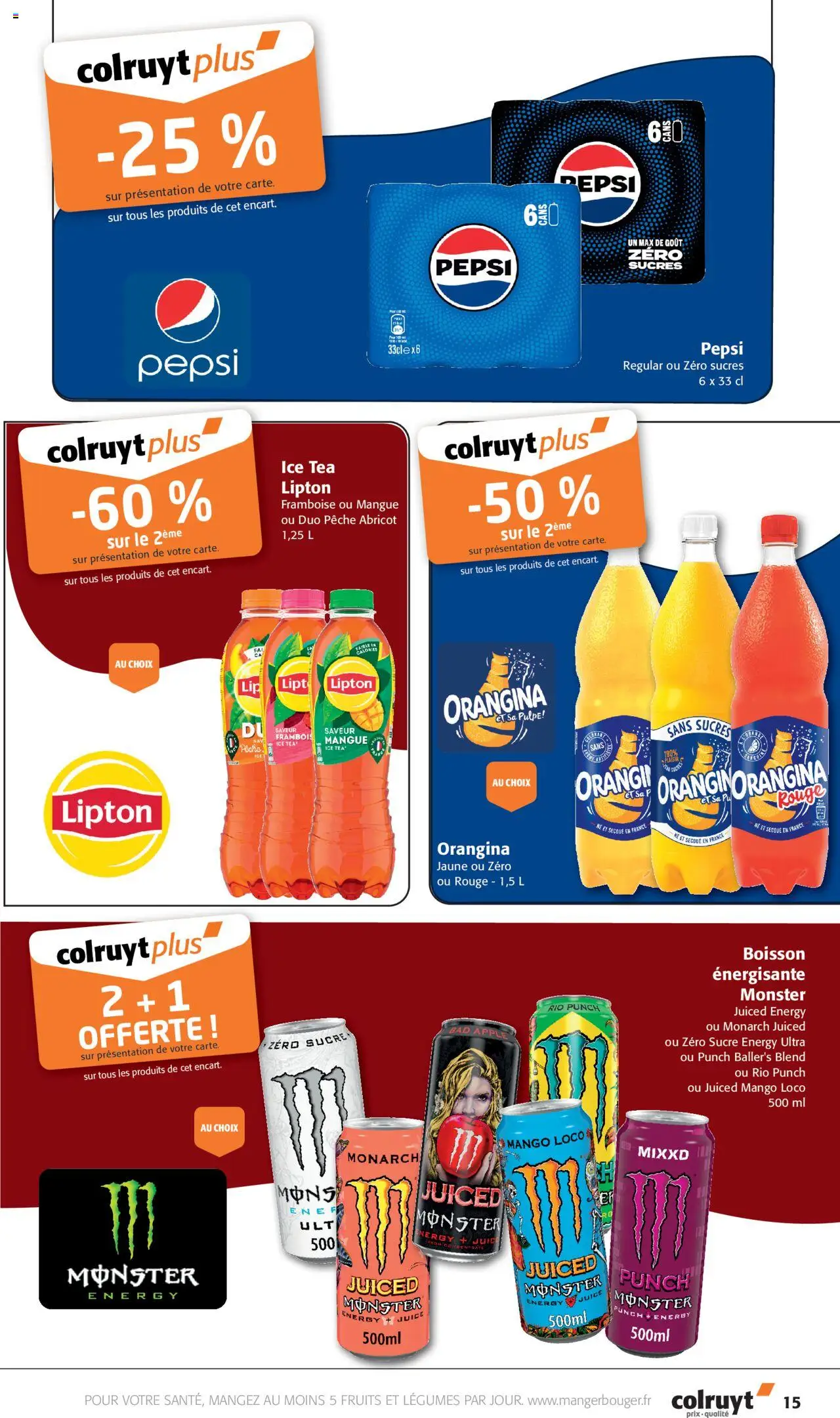  | Page: 15 | Produits: Framboise, Mangue, Orange, Pêche