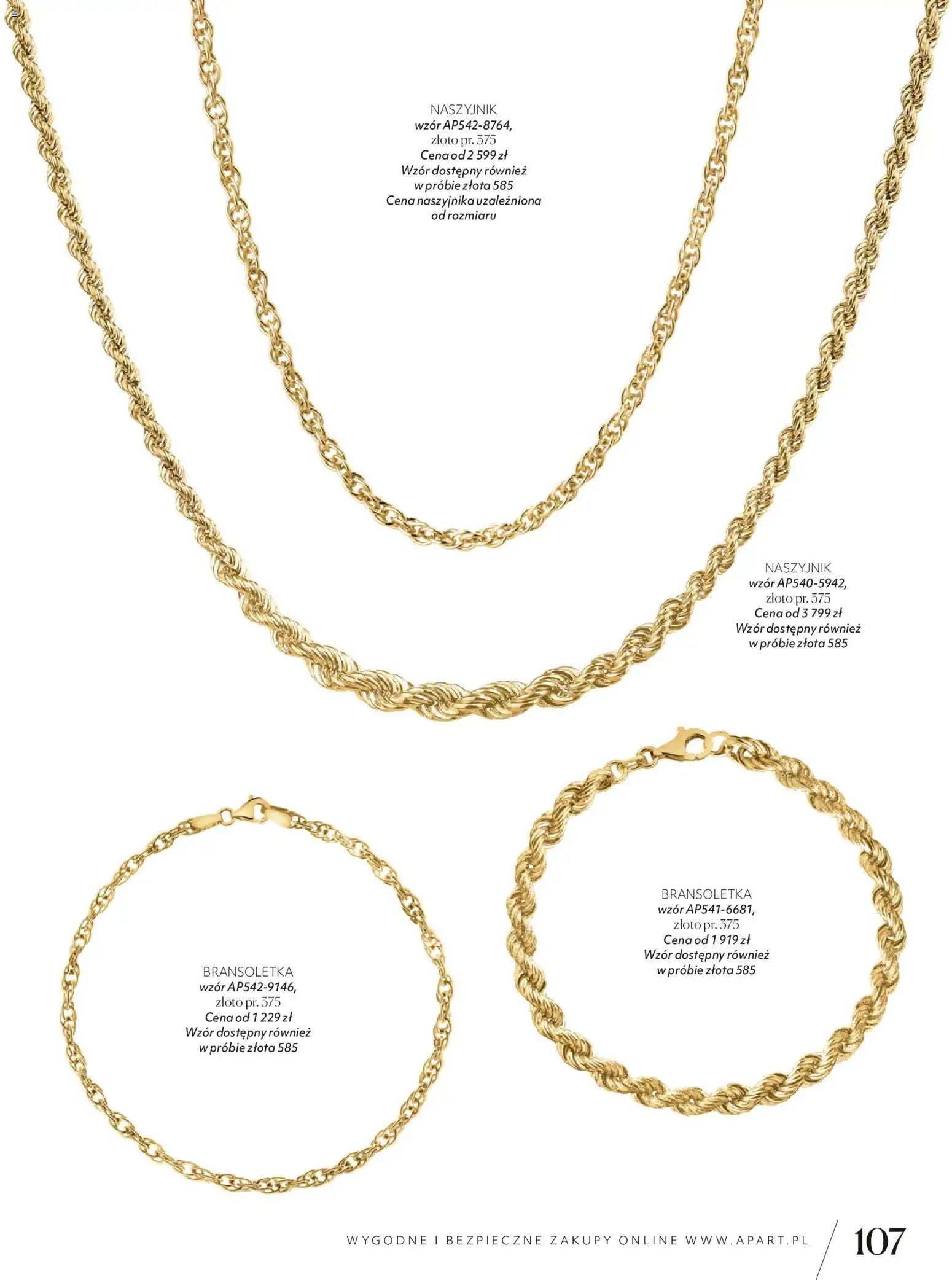 Apart promocje od 04.11.2025 | Strona: 109 | Produkty: Naszyjnik, Bransoletka
