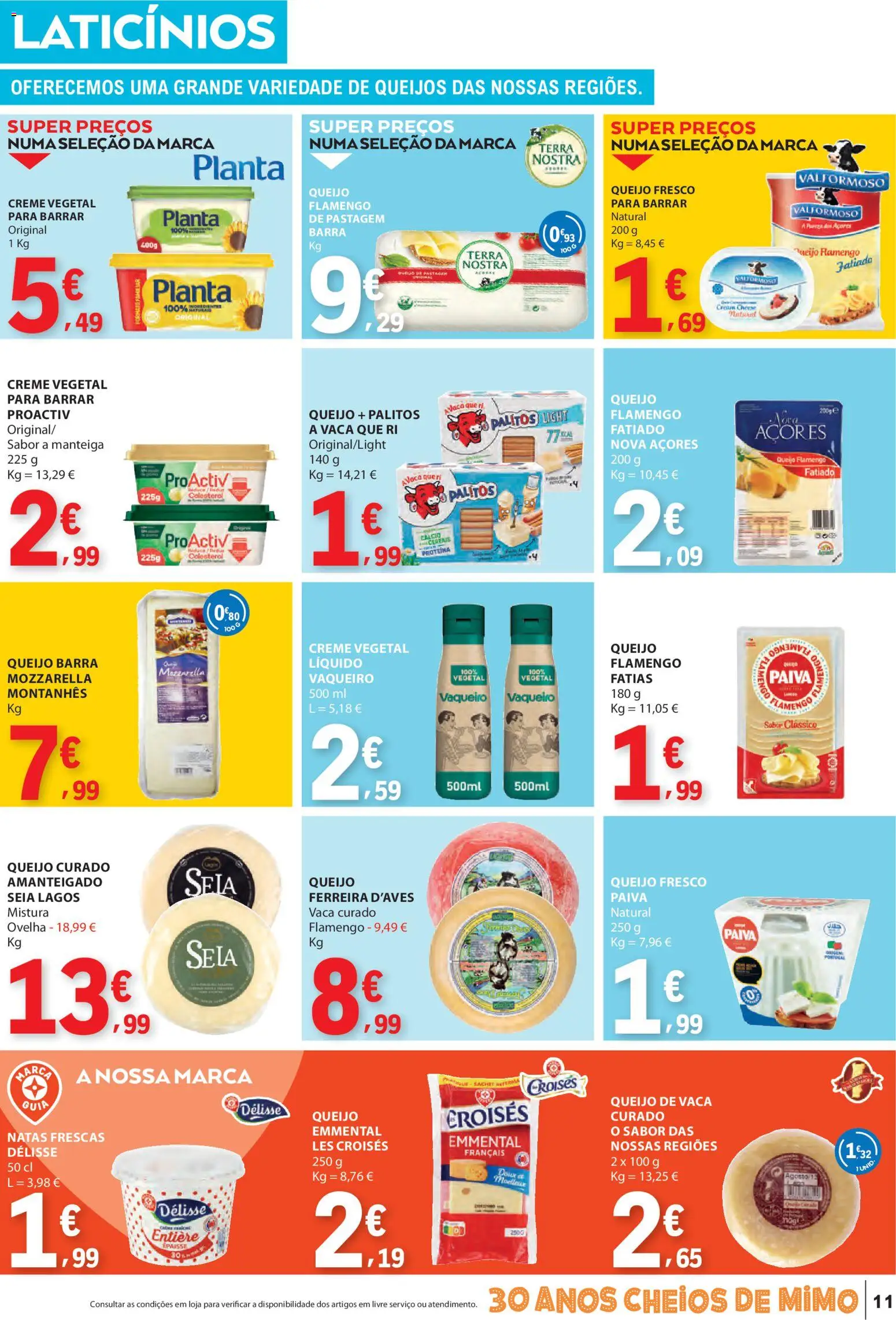 E.Leclerc folheto │ válido de 12.02.2026 | Página: 11 | Produtos: Cream cheese, Cálcio, Queijo, Proteina