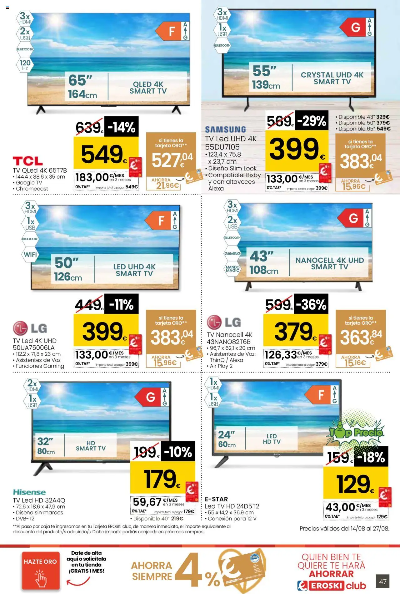 Eroski - Para conquistarte │ válido desde el 14.08.2025 | Página: 47 | Productos: Té, Altavoces, Caja