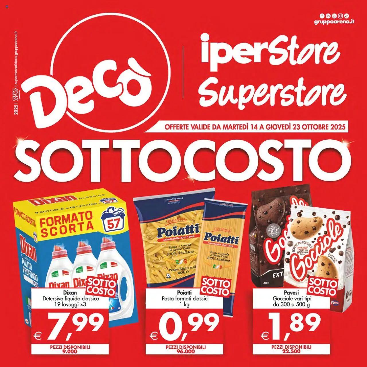 Volantino Decò del 14.10.2025 | Pagina: 1 | Prodotti: Olio, Pasta, Penne