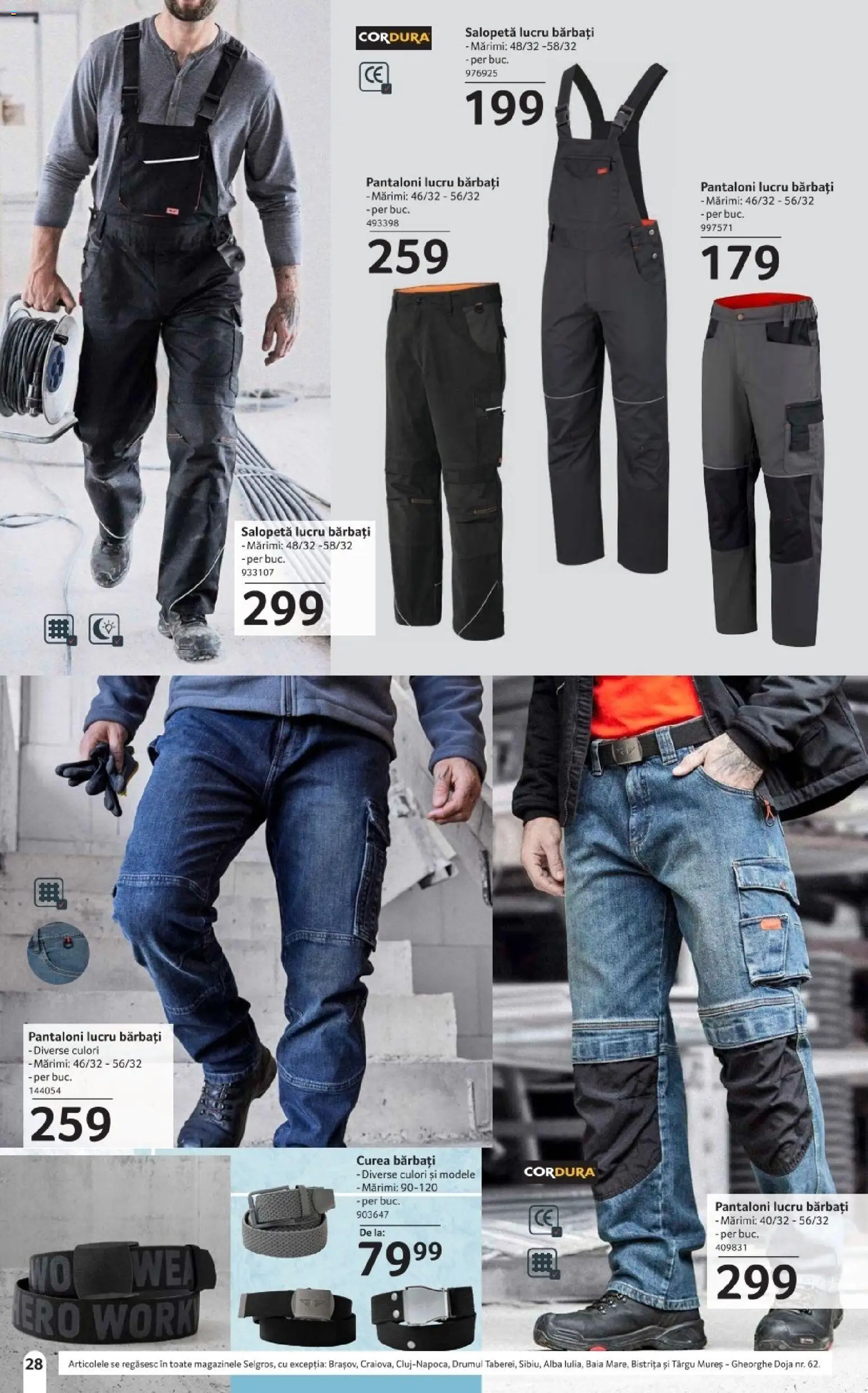 Noul catalog Selgros – valabil de la 14.11.2025 | Pagină: 28 | Produse: Curea, Pantaloni, Salopetă