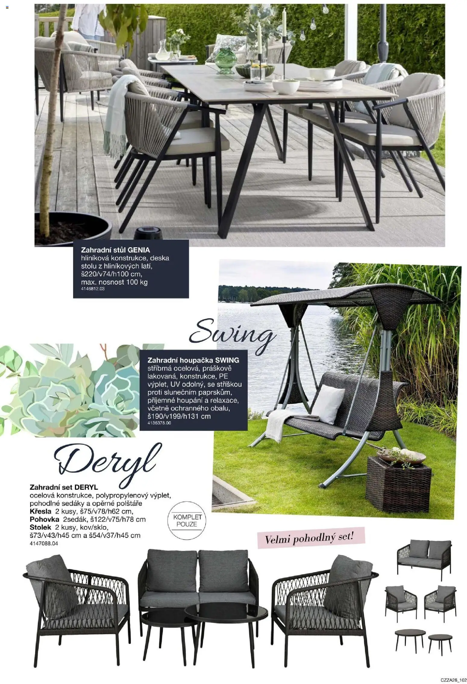 Sconto nábytek katalog - Zahradní speciál od 01.01.2026 | Strana: 102 | Produkty: Zahradní houpačka, Houpačka, Pohovka, Stolek