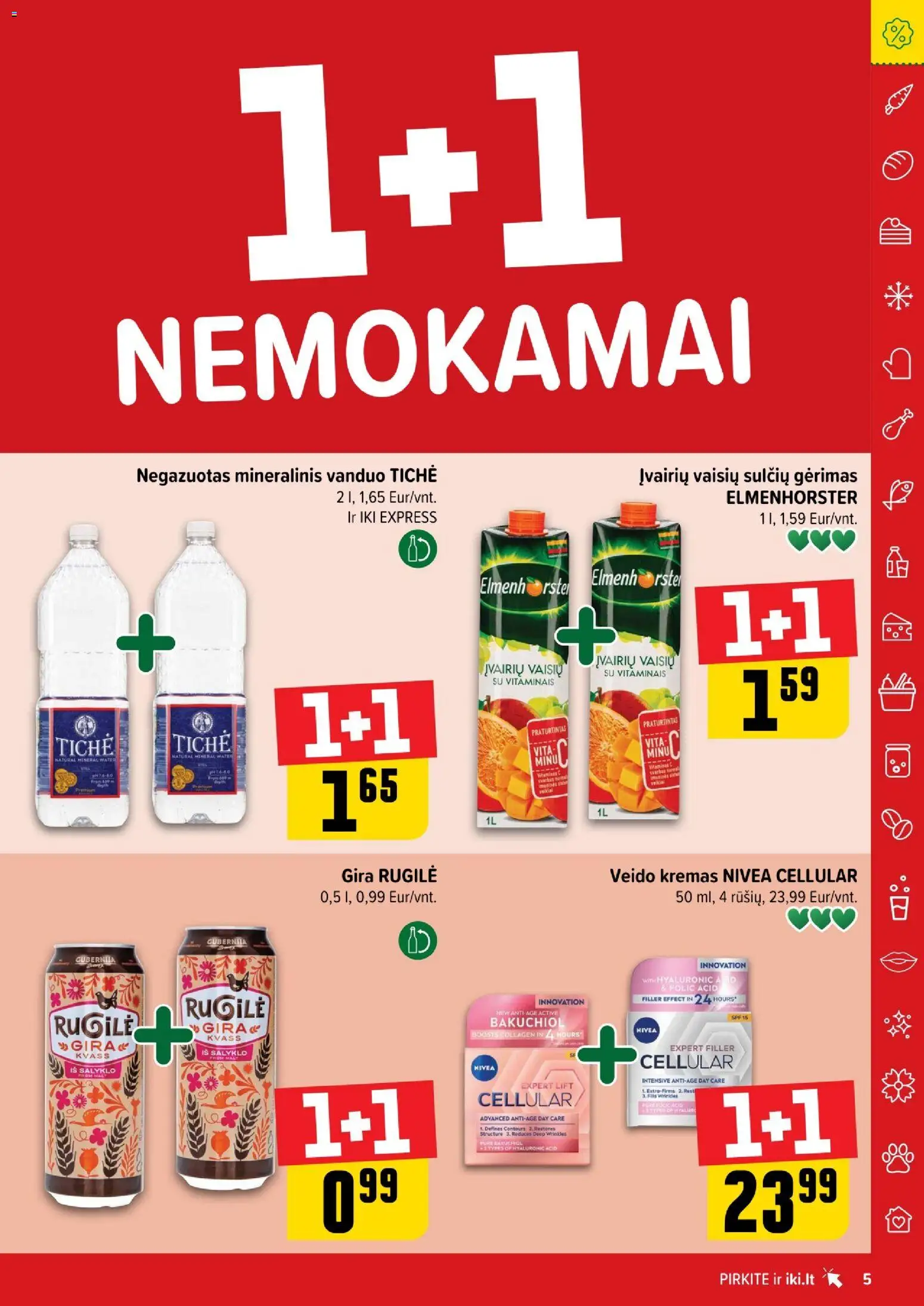 IKI akcijos nuo 01.12.2025 | Puslapis: 5 | Prekių: Kremas, Mineralinis vanduo
