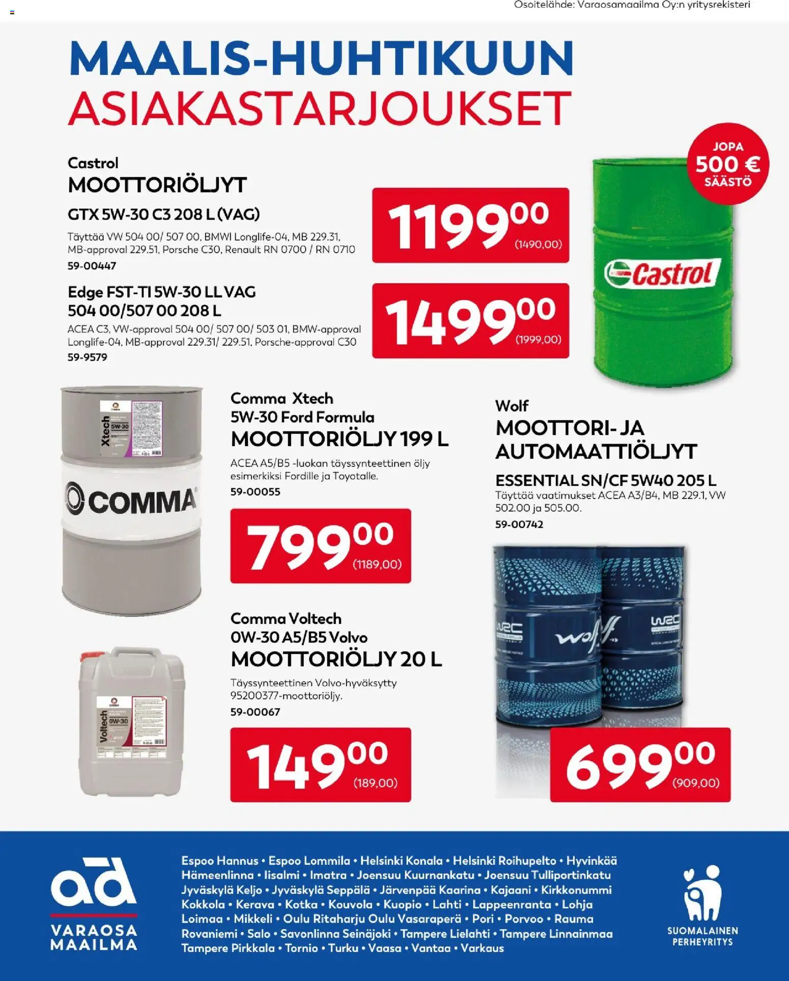 Motonet tarjoukset – voimassa 01.03.2026 alkaen | Sivu: 16 | Tuotteet: Moottoriöljy, Öljy