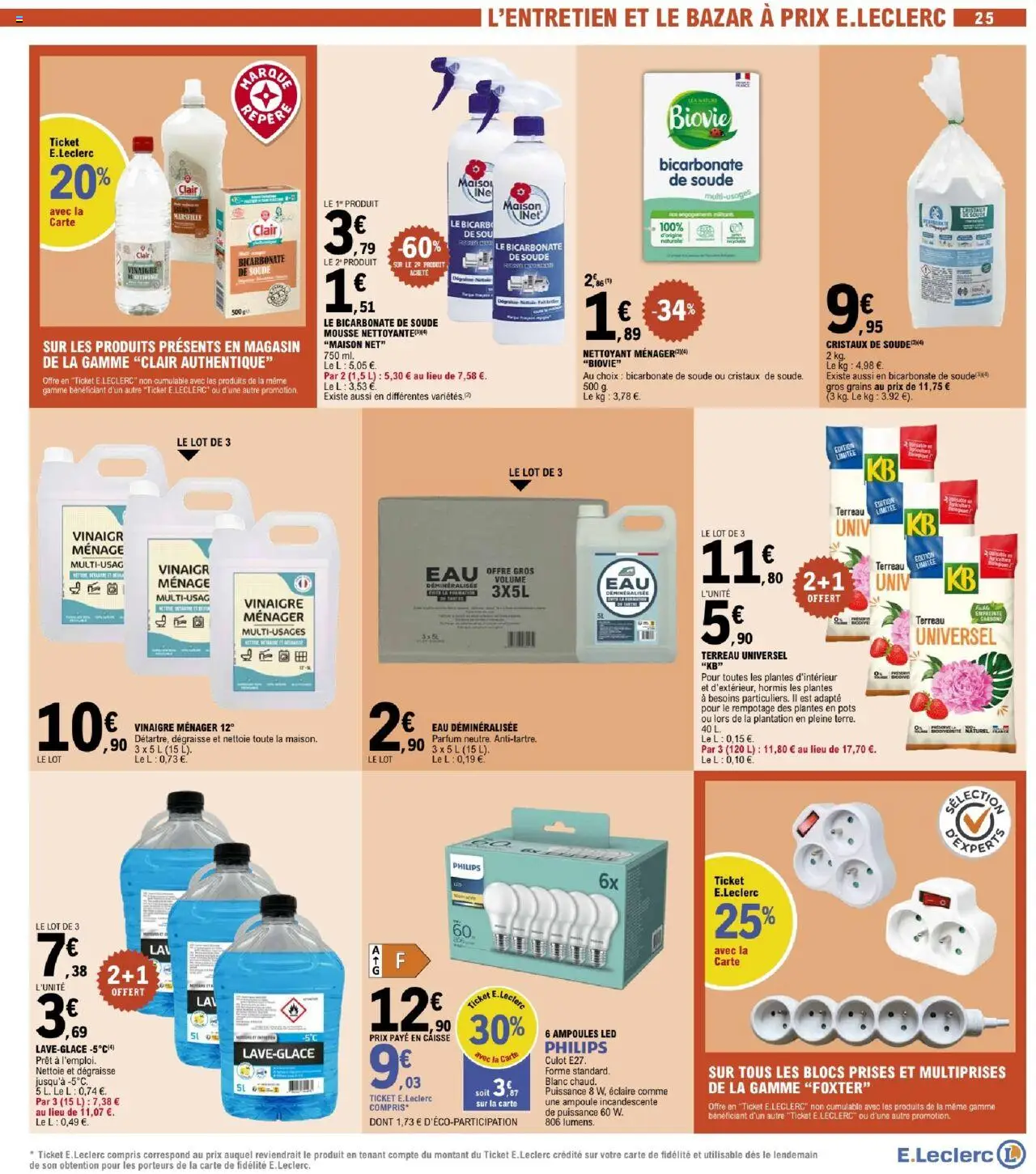 | Page: 25 | Produits: Terreau Universel, Parfum, Mousse, Cristaux de soude